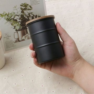 CoolBlauza Kaffeedose Kaffeedose Luftdicht aus Edelstahl 370ml - Kaffeebohnen Behälter, (1-tlg), Behälter Vorratsdose tee, Nüssen, Kakao, Länger und Frisch Bleiben