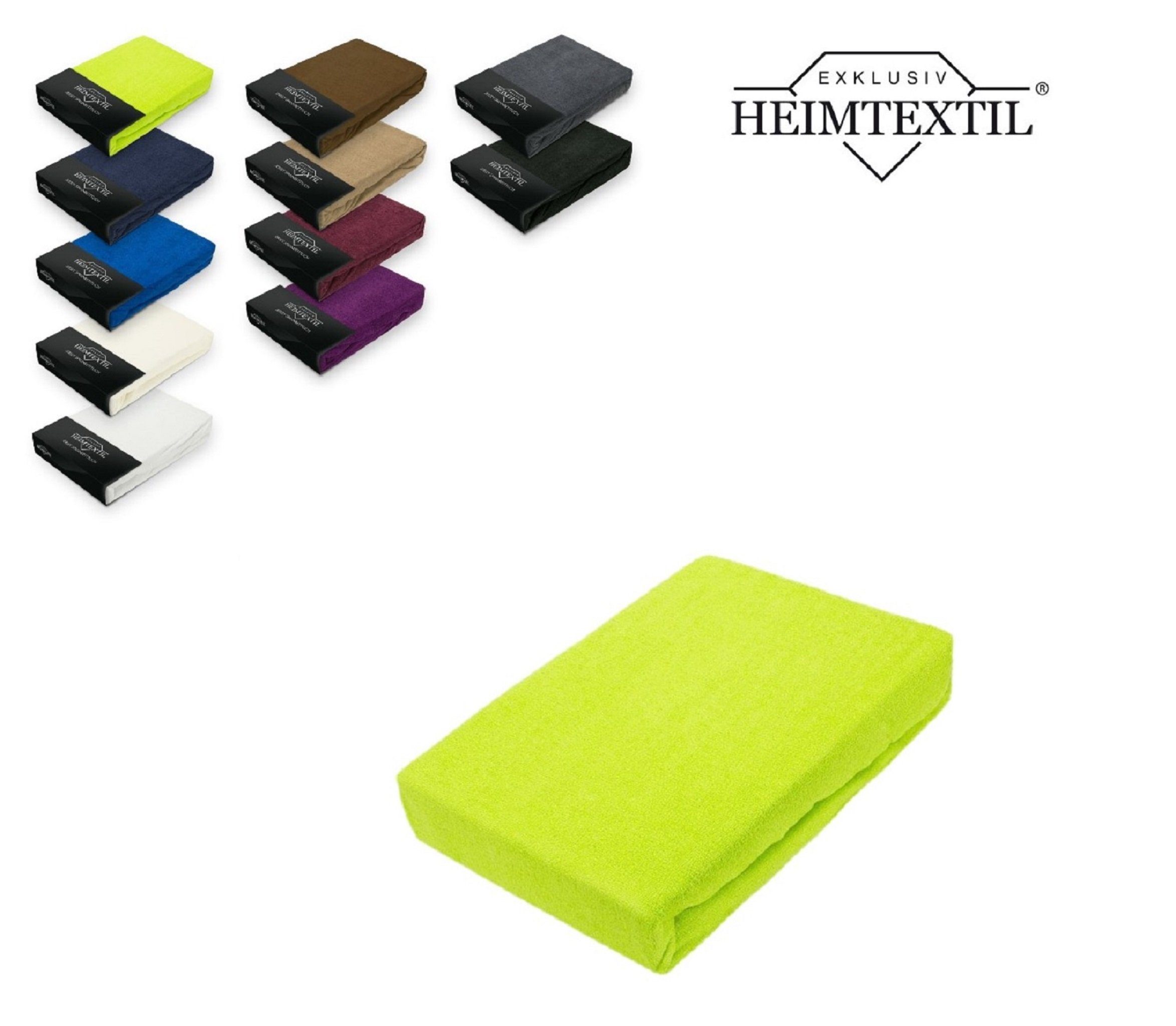EXKLUSIV HEIMTEXTIL Spannbettlaken Frottee Spannbettlaken Rundumgummizug günstig online kaufen