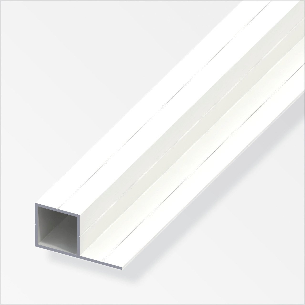 alfer Vierkantstange alfer Quadratrohr 1 m, 45.5 x 23.5 mm - weiß Aluminium