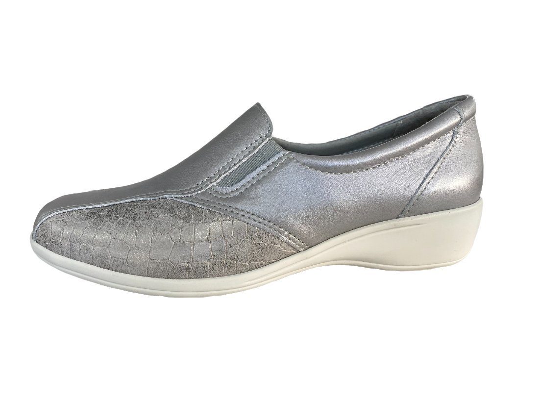 Franken-Schuhe Franken Schuhe Damen Slipper 220-2 silver Slipper