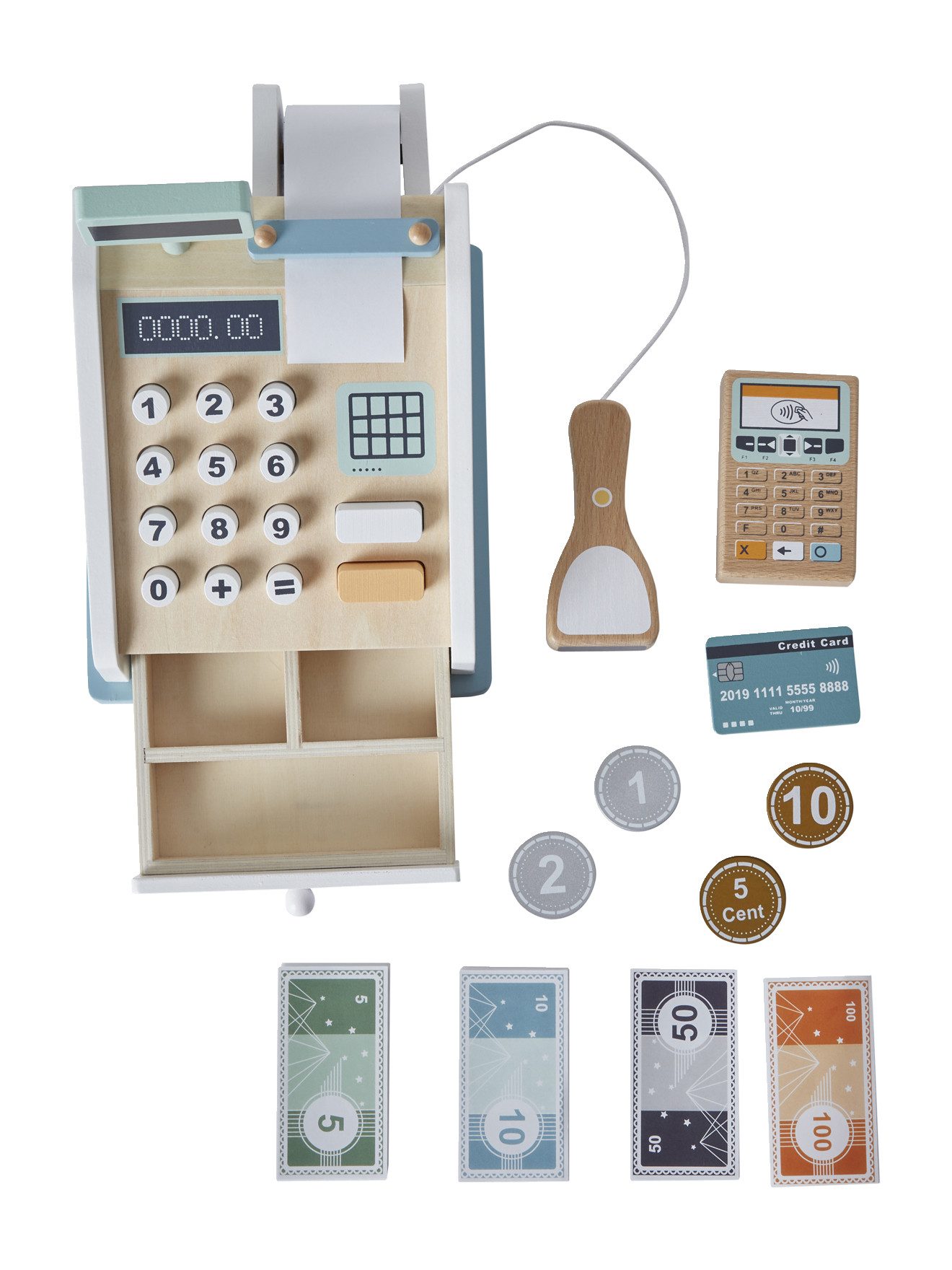 vertbaudet Spielküche Kinder Registrierkasse und Zubehör, Holz FSC® Holz günstig online kaufen