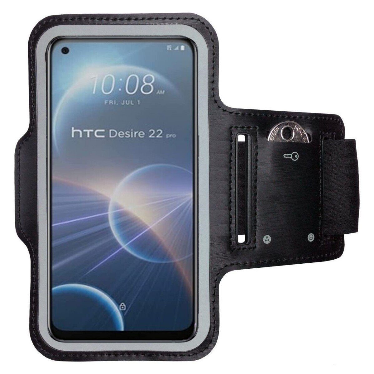 CoverKingz Handyhülle Sportarmband für HTC Desire 22 Pro Sport Fitness Hülle Armband Handy 16,8 cm (6,6 Zoll), Sport Schutzhülle Schlüsselfach Handyhülle Jogging Schutztasche Etui