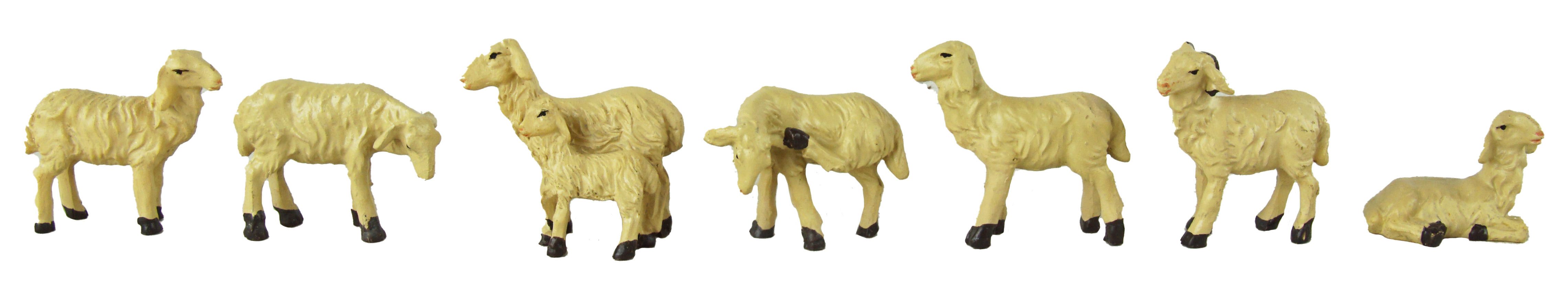 Eurotrade Krippenfigur Krippenfiguren Schafe7 tlg. (7 St)