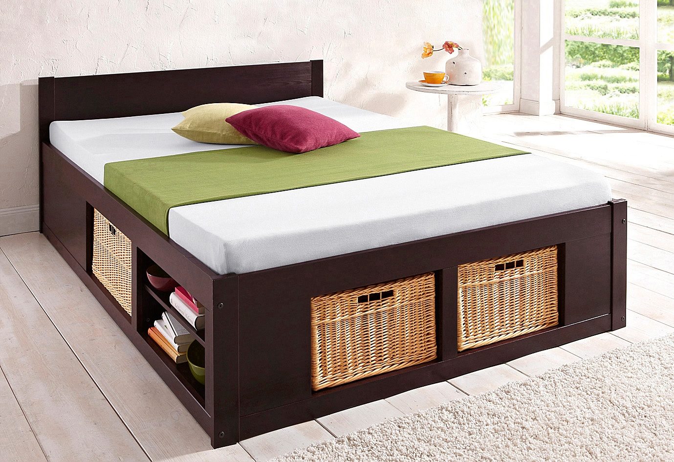Bett HELSINKI in kolonialfarben