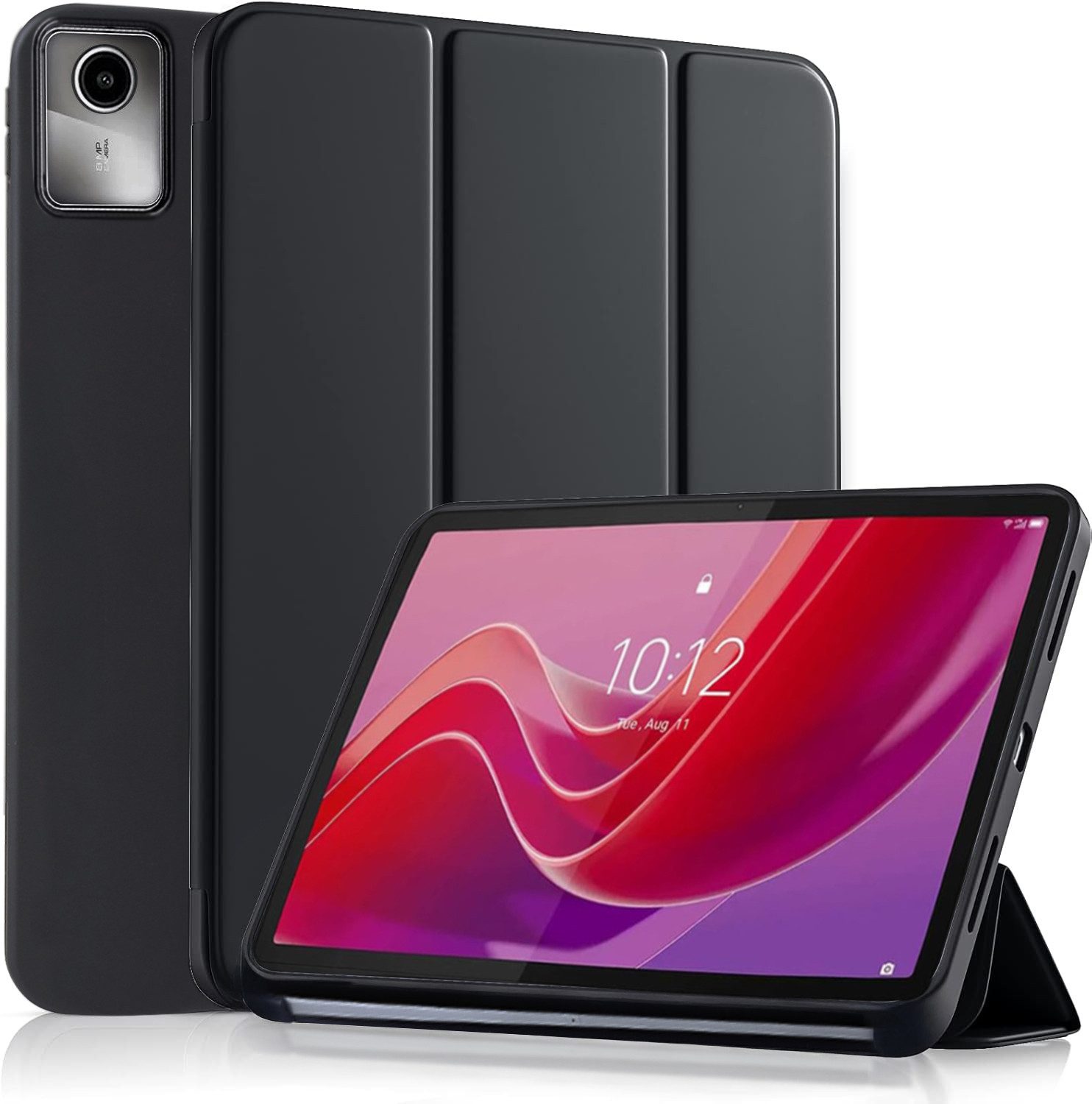 CLM-Tech Tablet-Hülle für Lenovo Tab M11 Schutzhülle 11 Zoll, Standfunktion, Auto Schlaf/Wach Funktion, schwarz