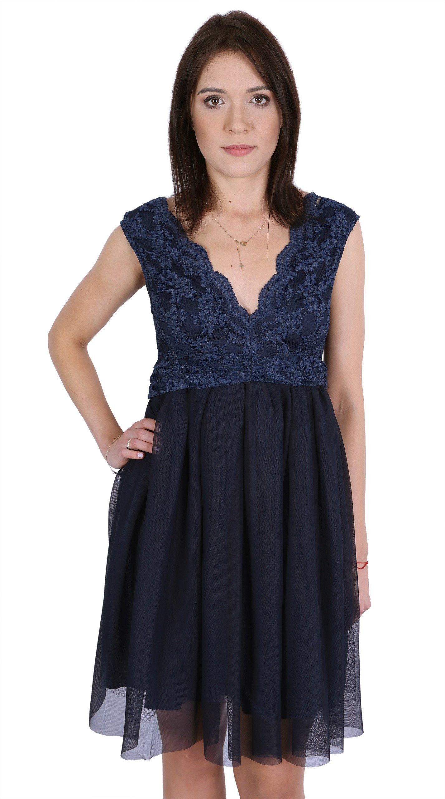 Midikleid Dunkelblaues Kleid John Zack S