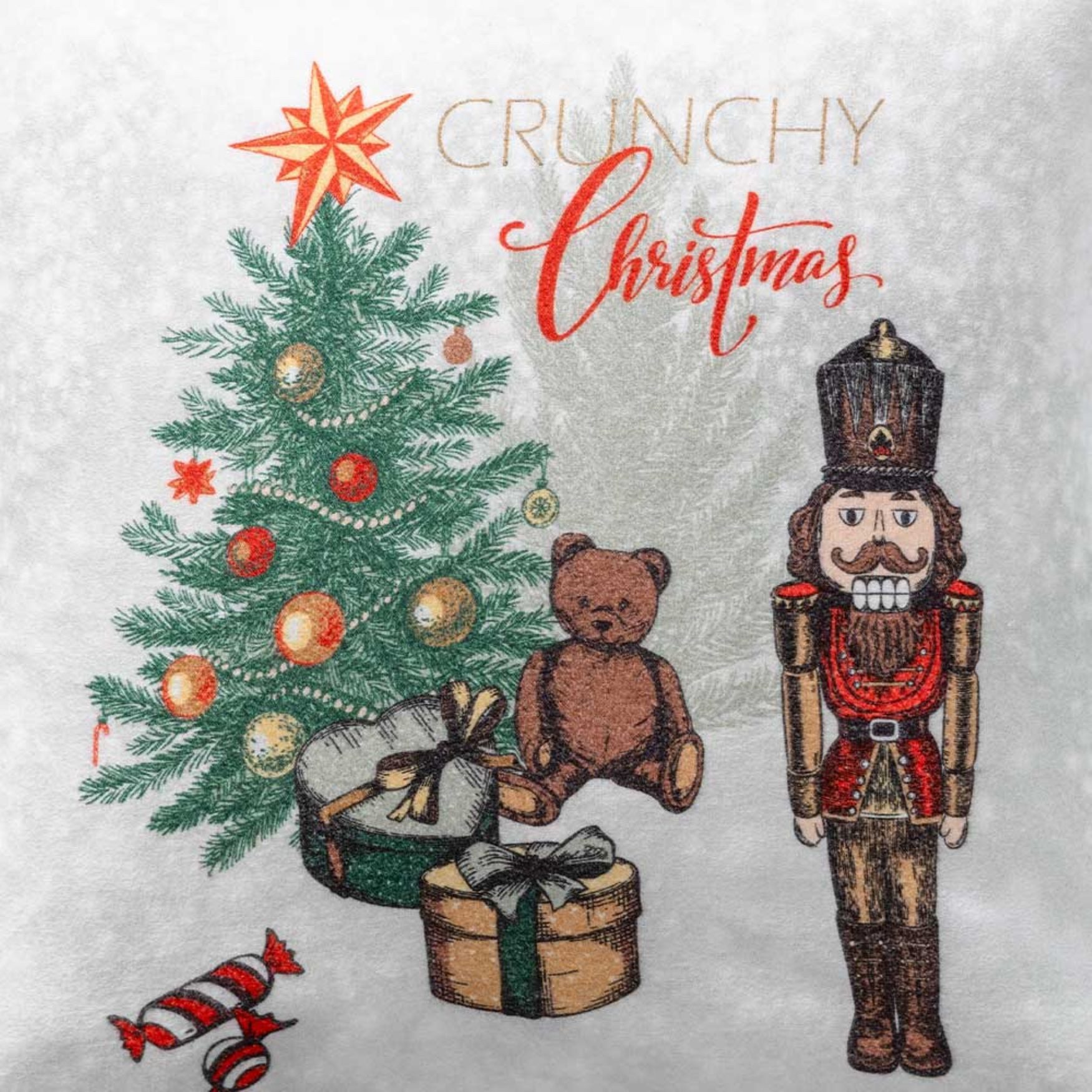 Estella Kissenbezüge Estella Deko Kissenbezug Crunchy Christmas Kissen 50x50 cm Nußknacker, (1 Stück), ein absolutes Highlight