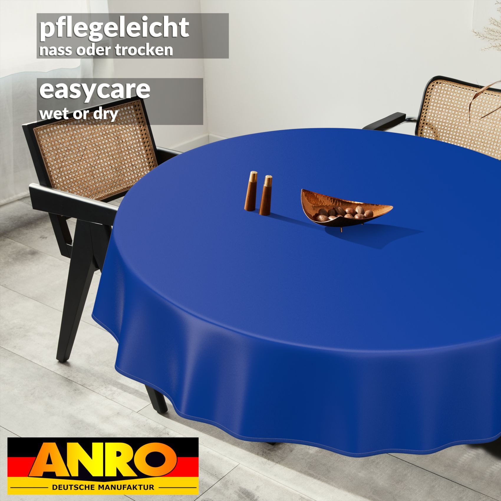 ANRO Tischdecke abwaschbar Wachstuch-Tischdecke Gartentischdecke (Einzelstü günstig online kaufen