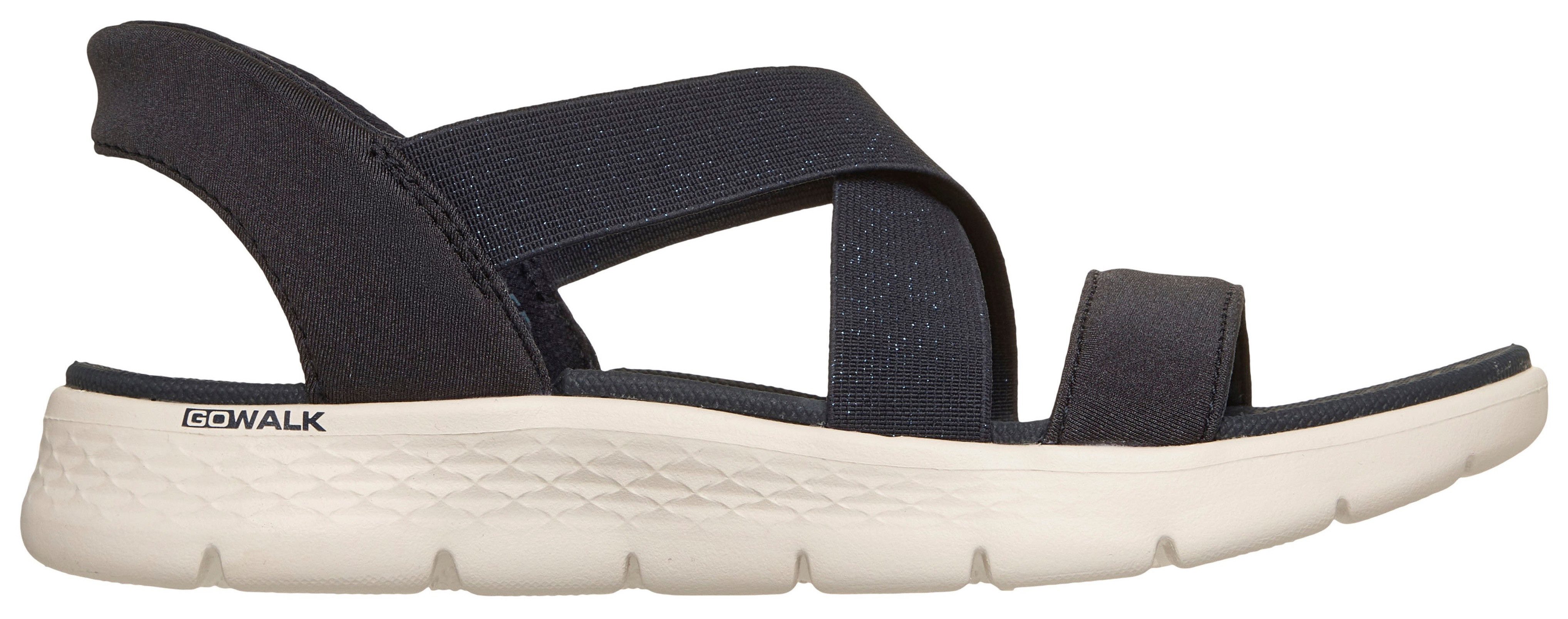 Skechers GO WALK FLEX SANDAL-GLIMMER UP Sandale Sommerschuh, Schlupfschuh mit Goga Mat Foatbed