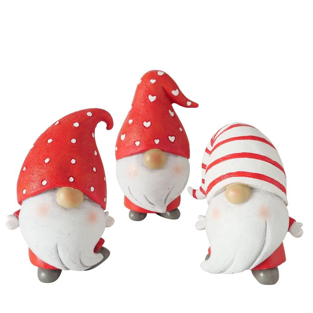Weihnachtsfigur Dekofigur Wichtel Nicky rot 12 cm, 1 Stück zufällige Variante