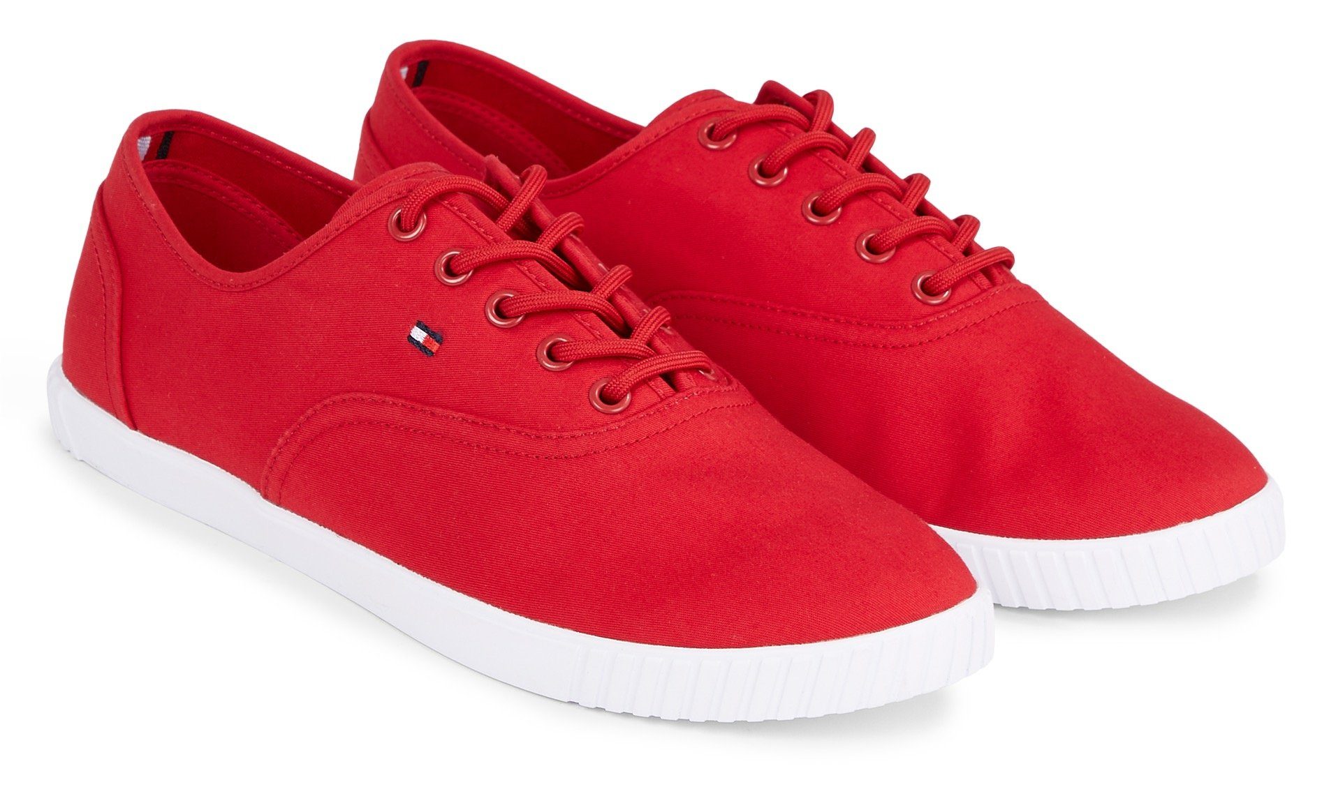 Tommy Hilfiger CANVAS LACE UP SNEAKER Кросівки in schmaler Form, Freizeitschuh, Halbschuh, Schnürschuh