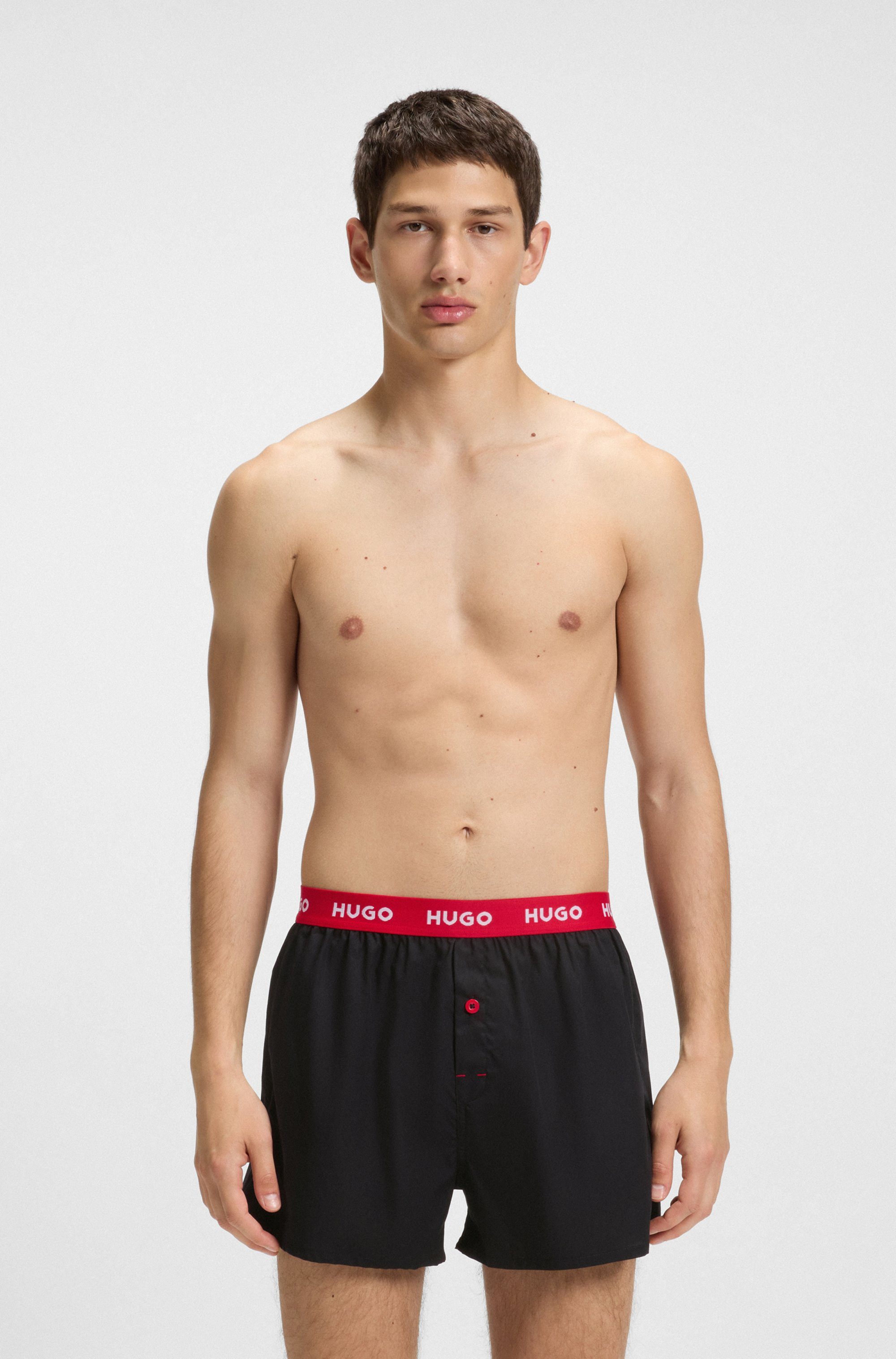 HUGO Webboxer WOVEN BOXER TR (Packung, 3-St., 3er-Pack) Webboxer mit HUGO S günstig online kaufen
