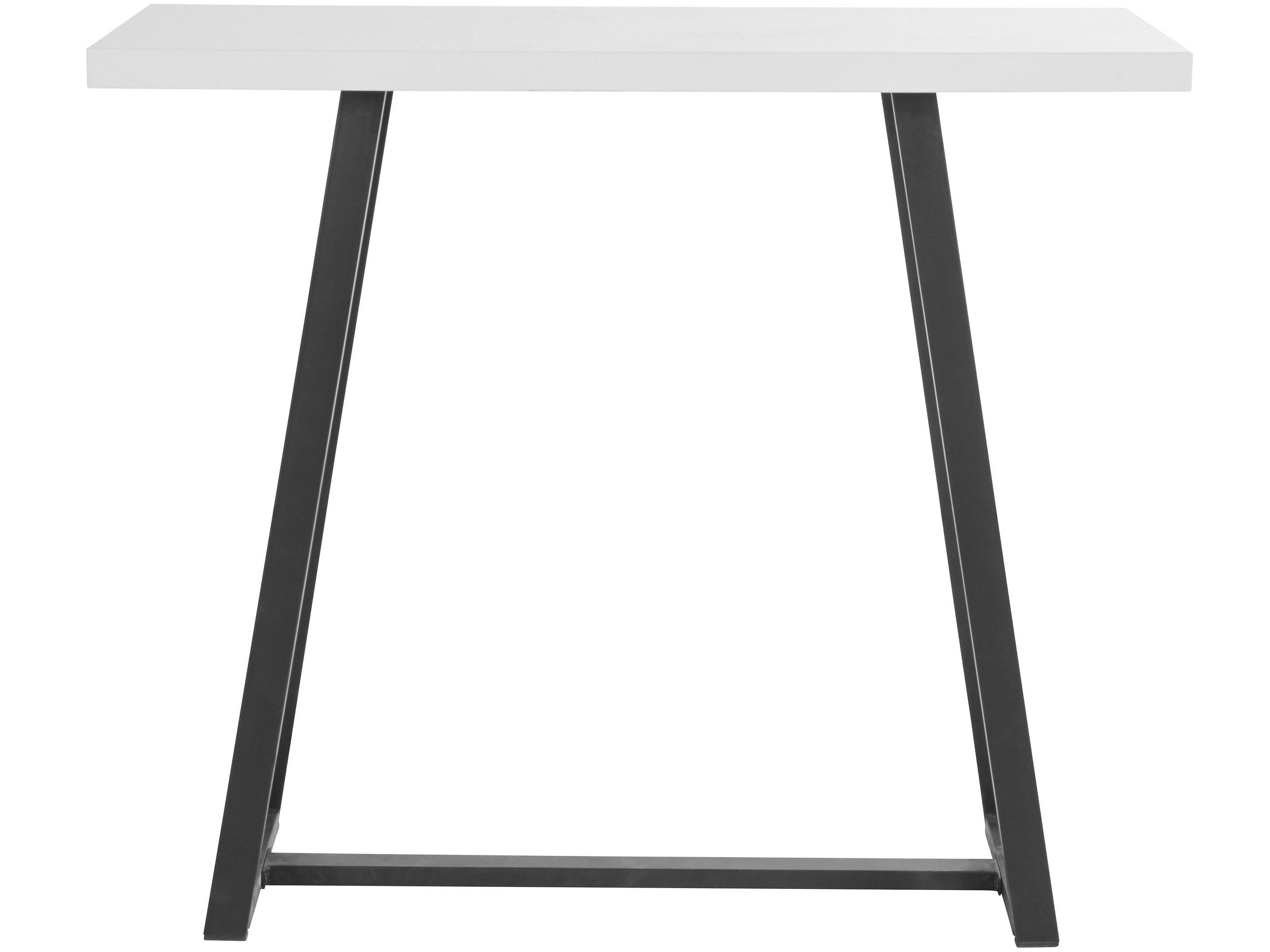 loft24 Bartisch cm Tischplatte 105 Höhe weiß, Metallgestell, aus Gaby, MDF in