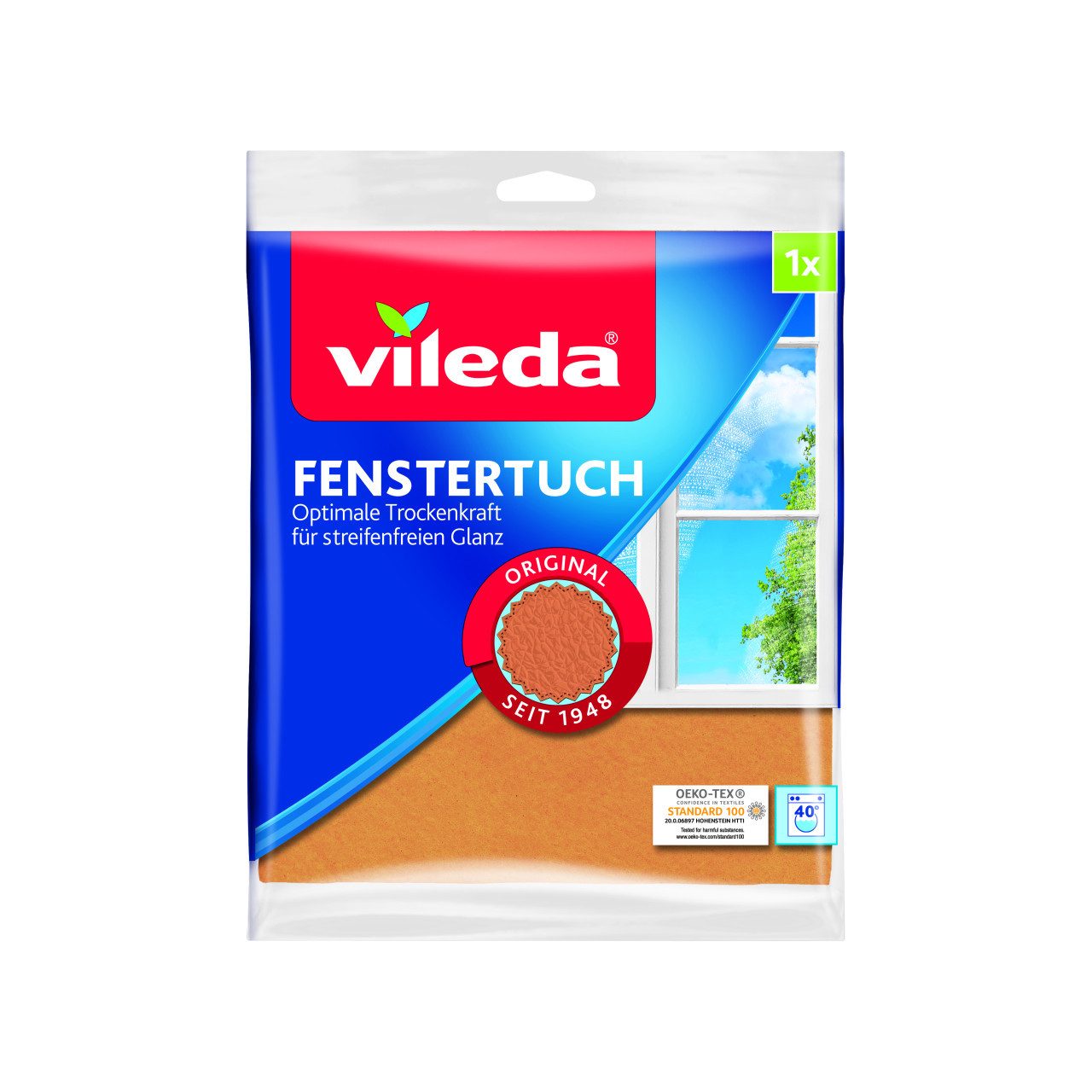 Vileda Vileda Fenstertuch 39 x 36 cm Reinigungstücher (Viskose)