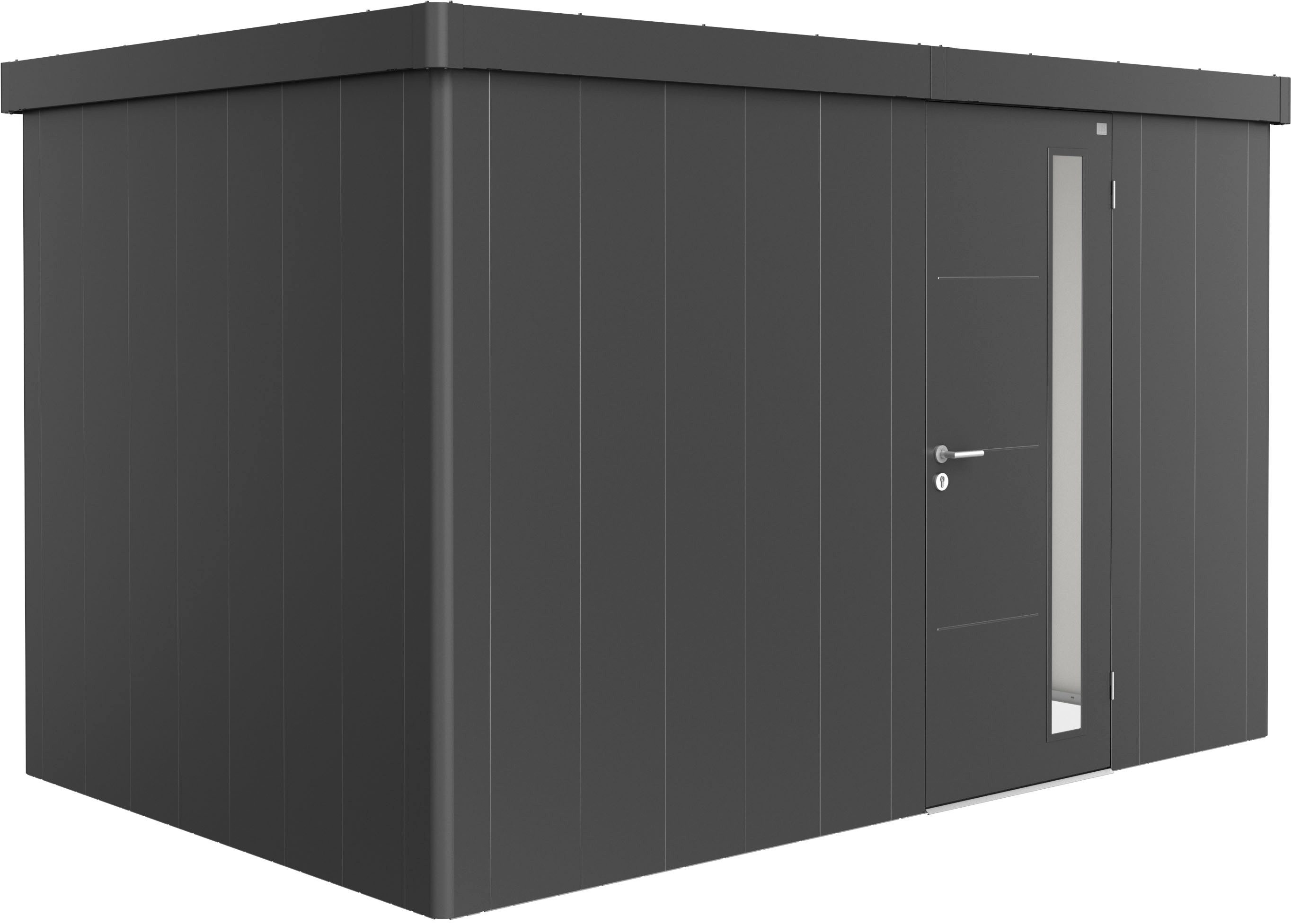 Biohort Gerätehaus NEO Gr. 2D, verschiedene Farben, BxT: 348x236 cm, stylisches Gartenhaus mit Flachdach