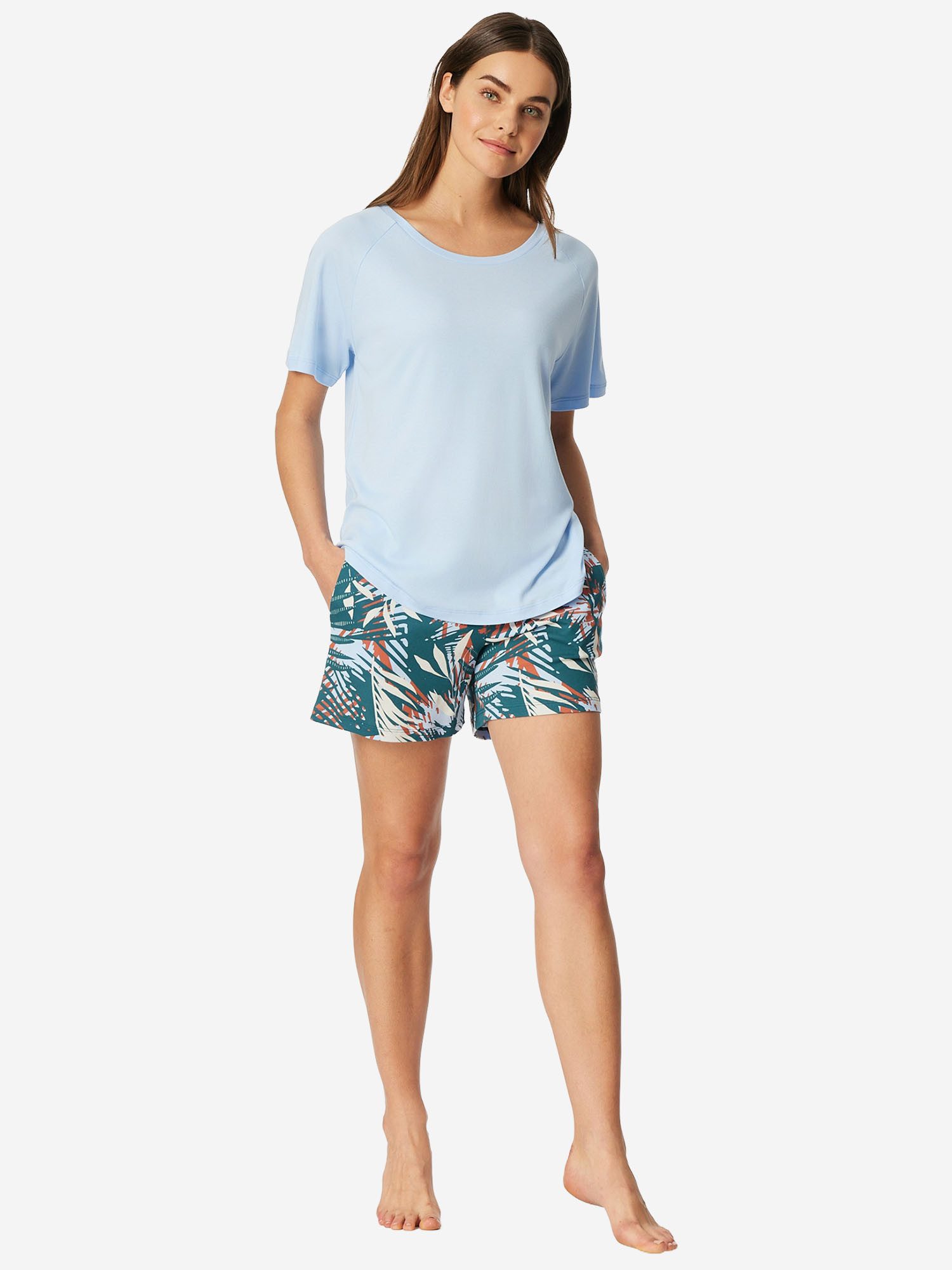 Schiesser Pyjama Modern (2 tlg) Schlafanzug, Pyjama Set, Nachtwäsche