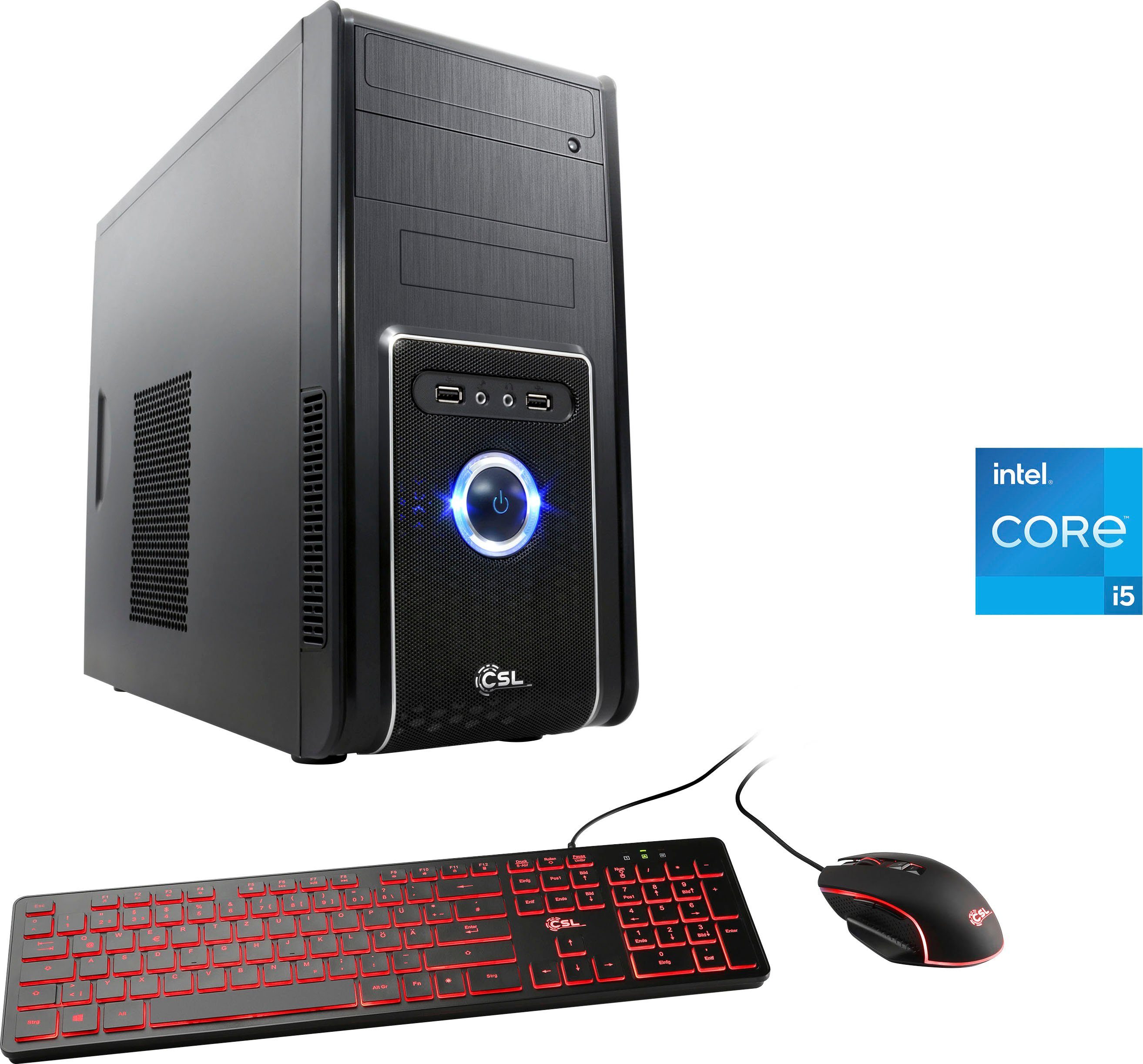 CSL Speed V25815 PC (Intel® Core i5 12400, Intel UHD Graphics 730, 8 GB RAM, 500 GB SSD, Luftkühlung)