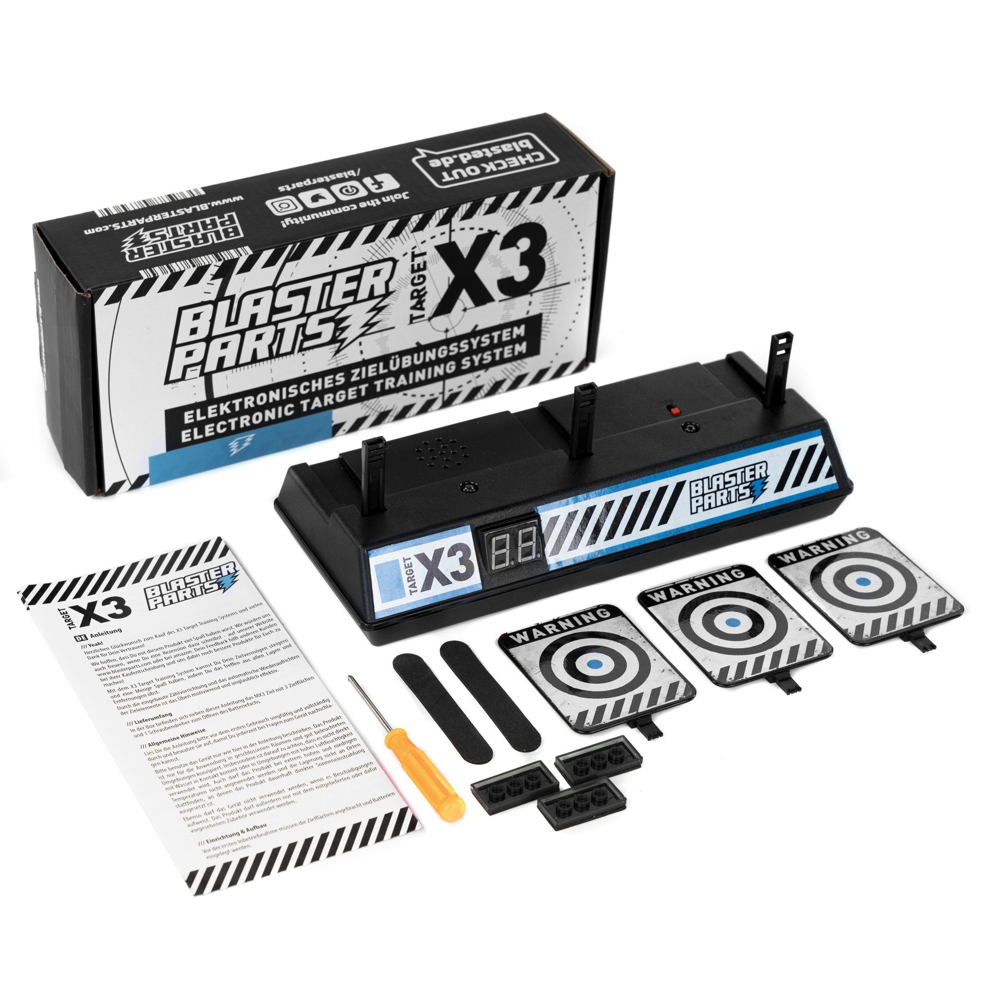 Blasterparts Blaster Elektronische Klappziele für Dartblaster - X3, Diese drei automatischen Klappziele bringen deine Treffsicherheit gara