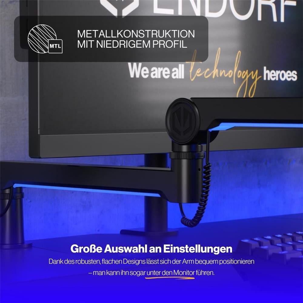 ENDORFY Mikrofon-Halterung Broadcast Low Profile RGB Boom Arm, Mikrofonarm