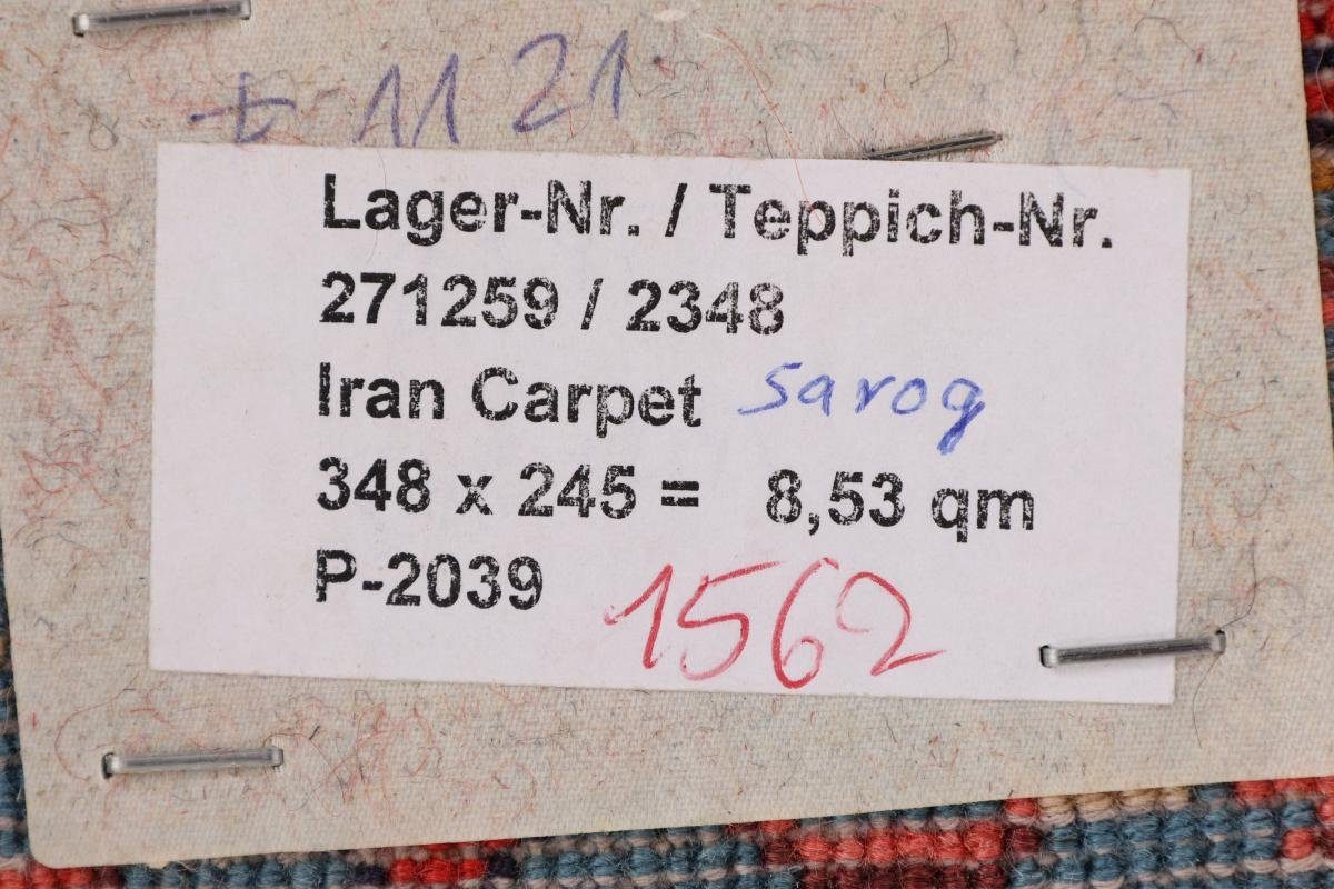 Orientteppich Sarough 246x347 Handgeknüpfter Trading, / 12 rechteckig, Nain Perserteppich, Orientteppich mm Höhe