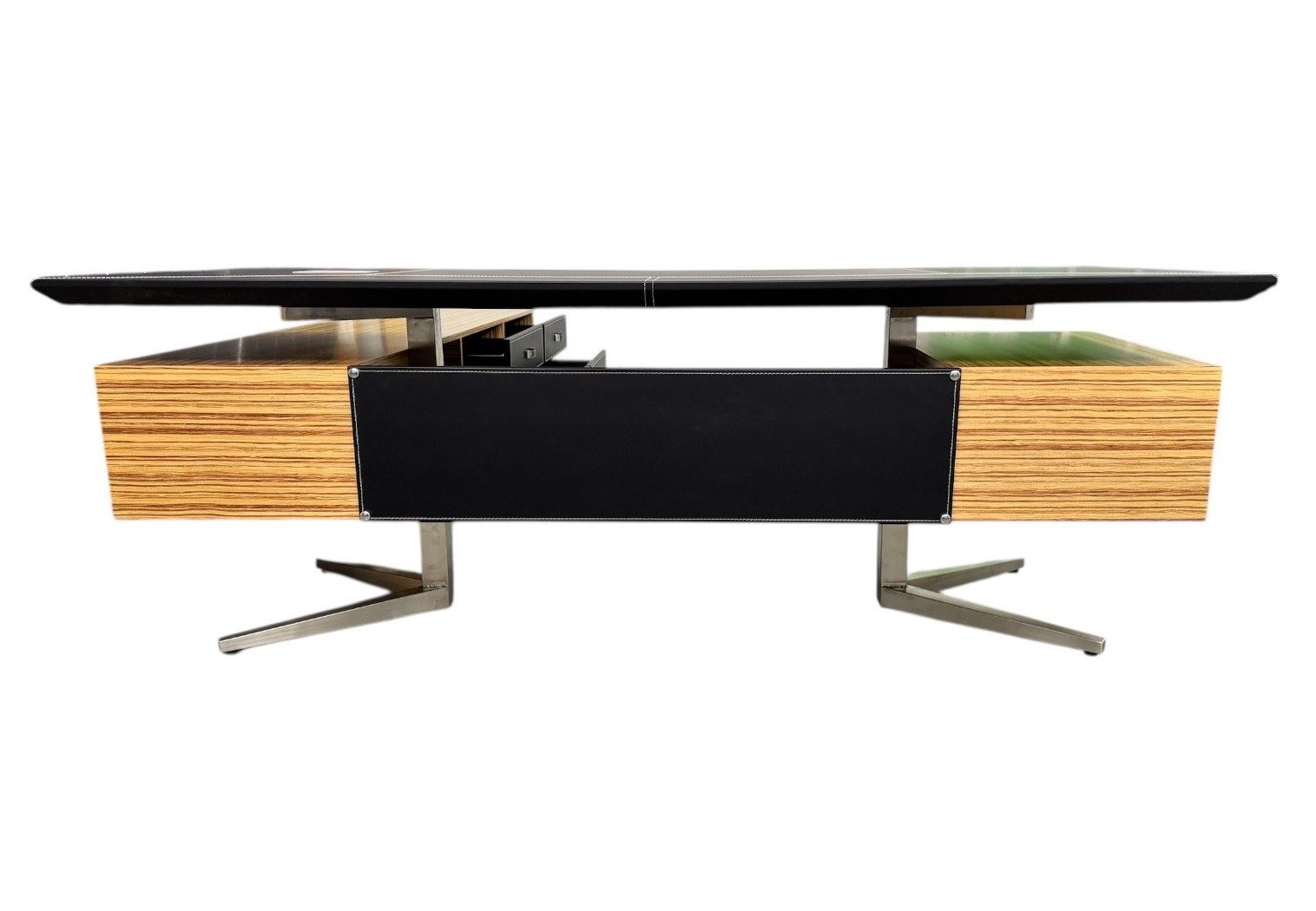 Jet-Line Schreibtisch Büromöbel Chef Schreibtisch Bari schwarz - Holz Ch