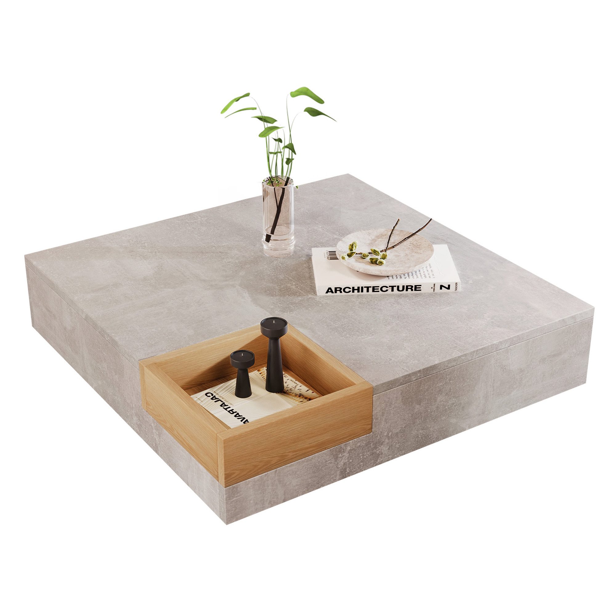Merax Couchtisch mit herausnehmbarer Aufbewahrungsbox, Wohnzimmertisch günstig online kaufen