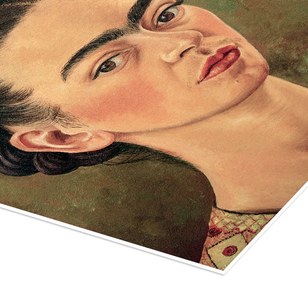 Posterlounge Wandbild Selbstbildnis MCMXLI, 1941, Frida Kahlo, erhältlich als Poster, Leinwandbild, Wandsticker oder Acrylglasbild – Bild 3 von 5