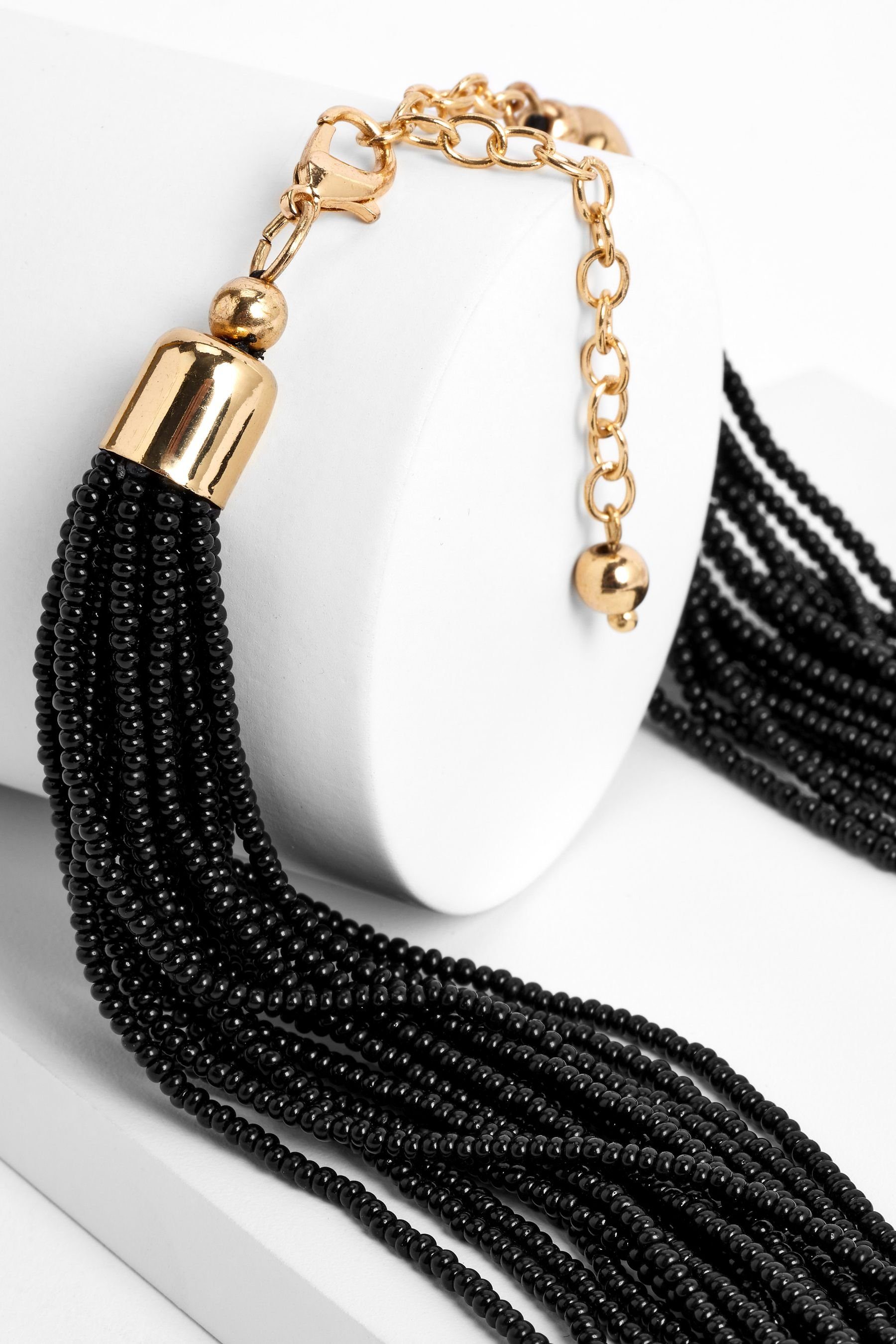 Halskette Black Schmuckperlen Mehrreihige Perlenkette (1-tlg) mit Next