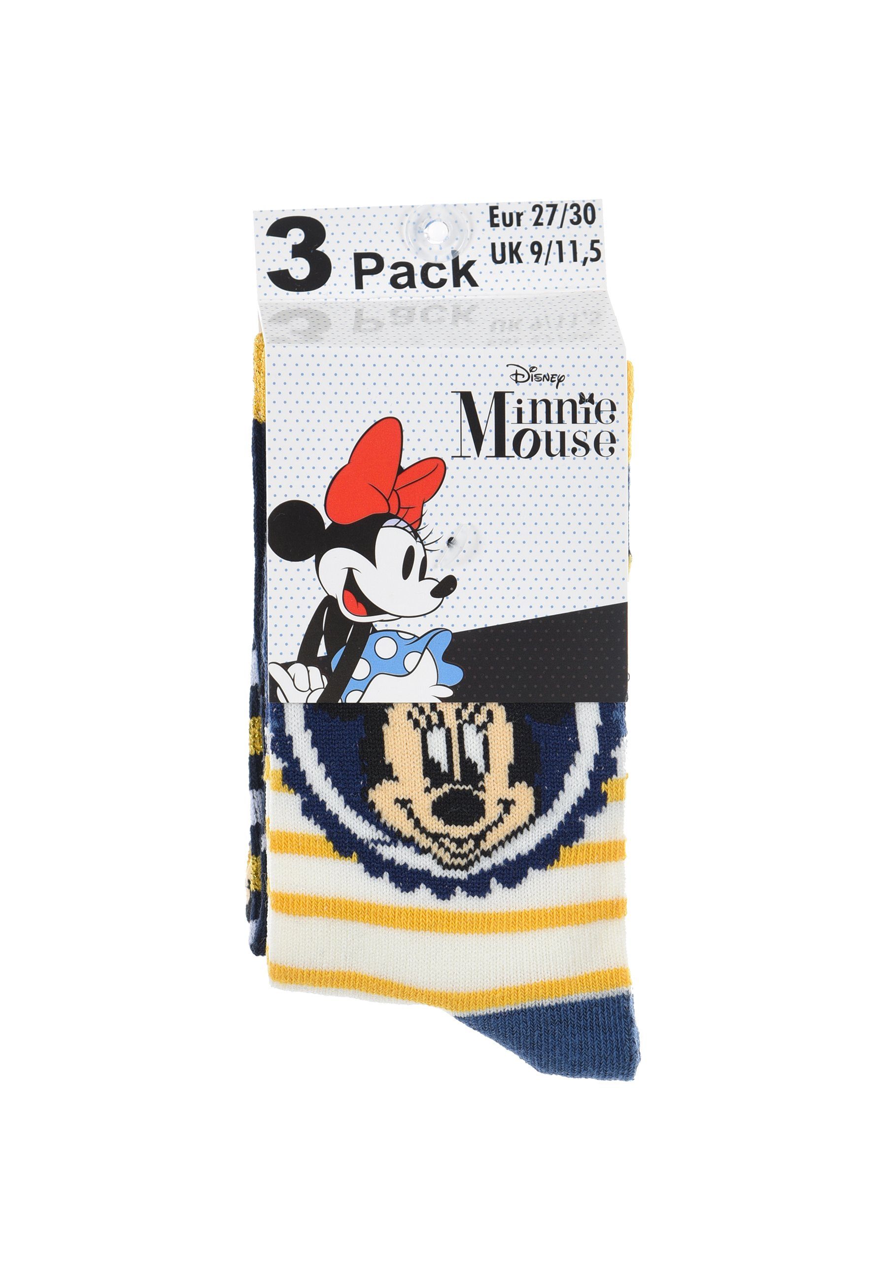 Mouse Mädchen (3-Paar) Paket Disney Socken Socken Minnie Strümpfe Kinder
