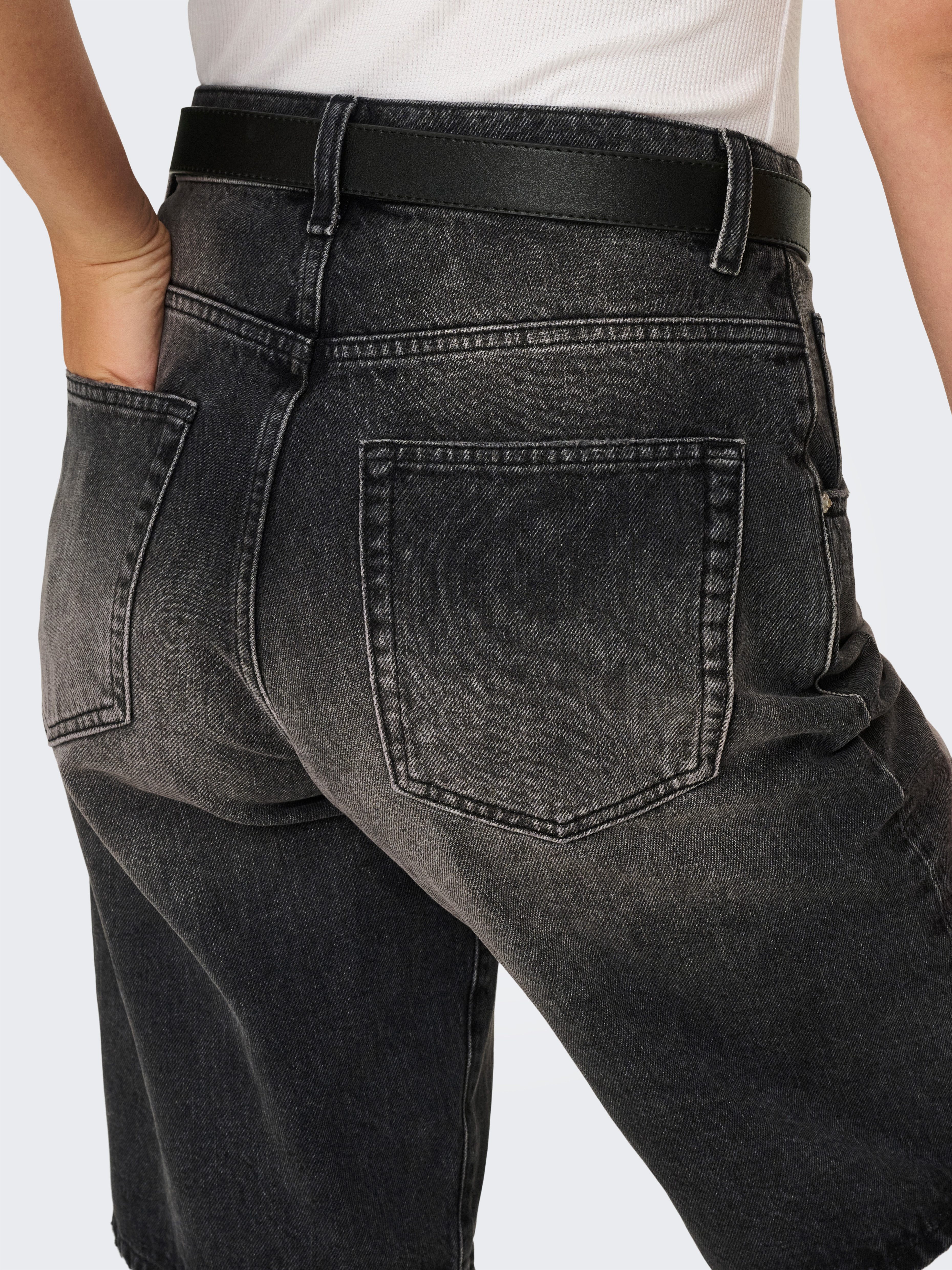 ONLY Jeansbermudas ONLMATE REG BAGGY LONG SHORTS DNM NOOS Baumwolle, Regular Waist