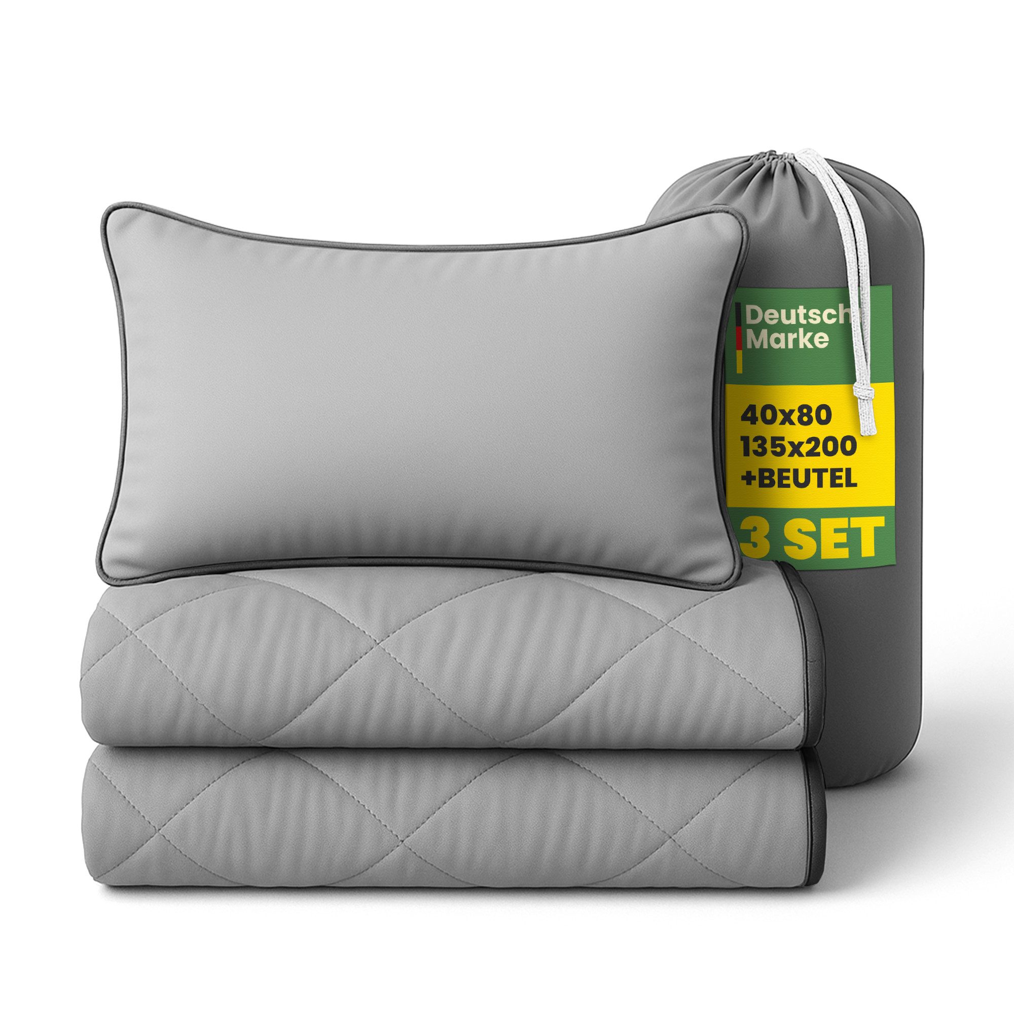 Bestlivings Steppbett + Kopfkissen inkl. Beutel für Reisen/Camping, Füllung günstig online kaufen