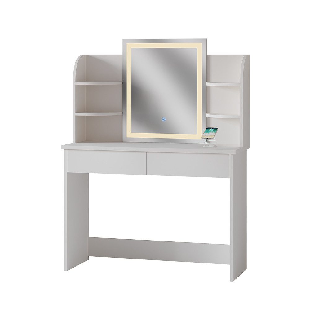 Vicco Schminktisch Charlotte, Weiß, 106 cm günstig online kaufen