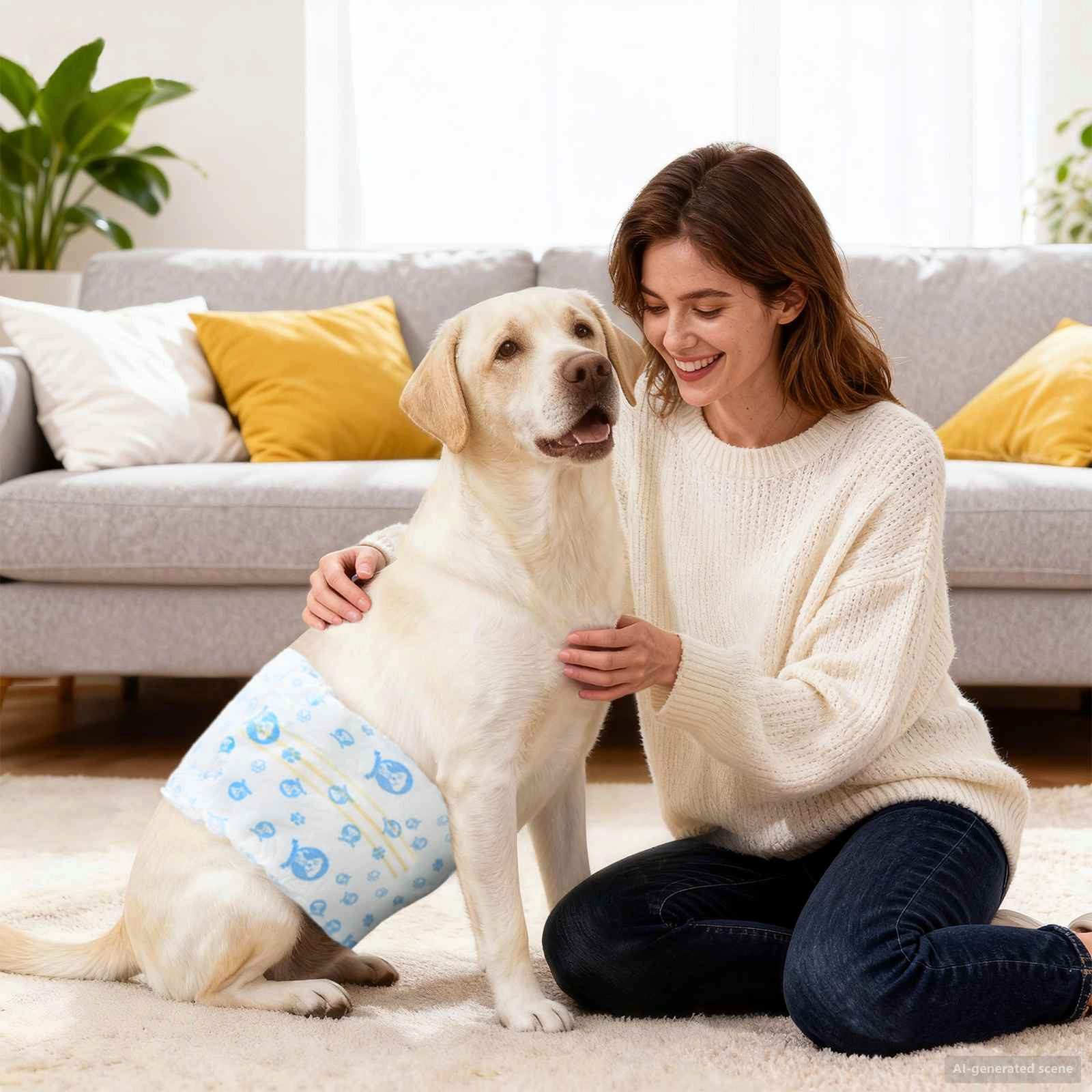vidaXL, Einweg-Hundewindel für Rüden 30 pcs Weiß L
