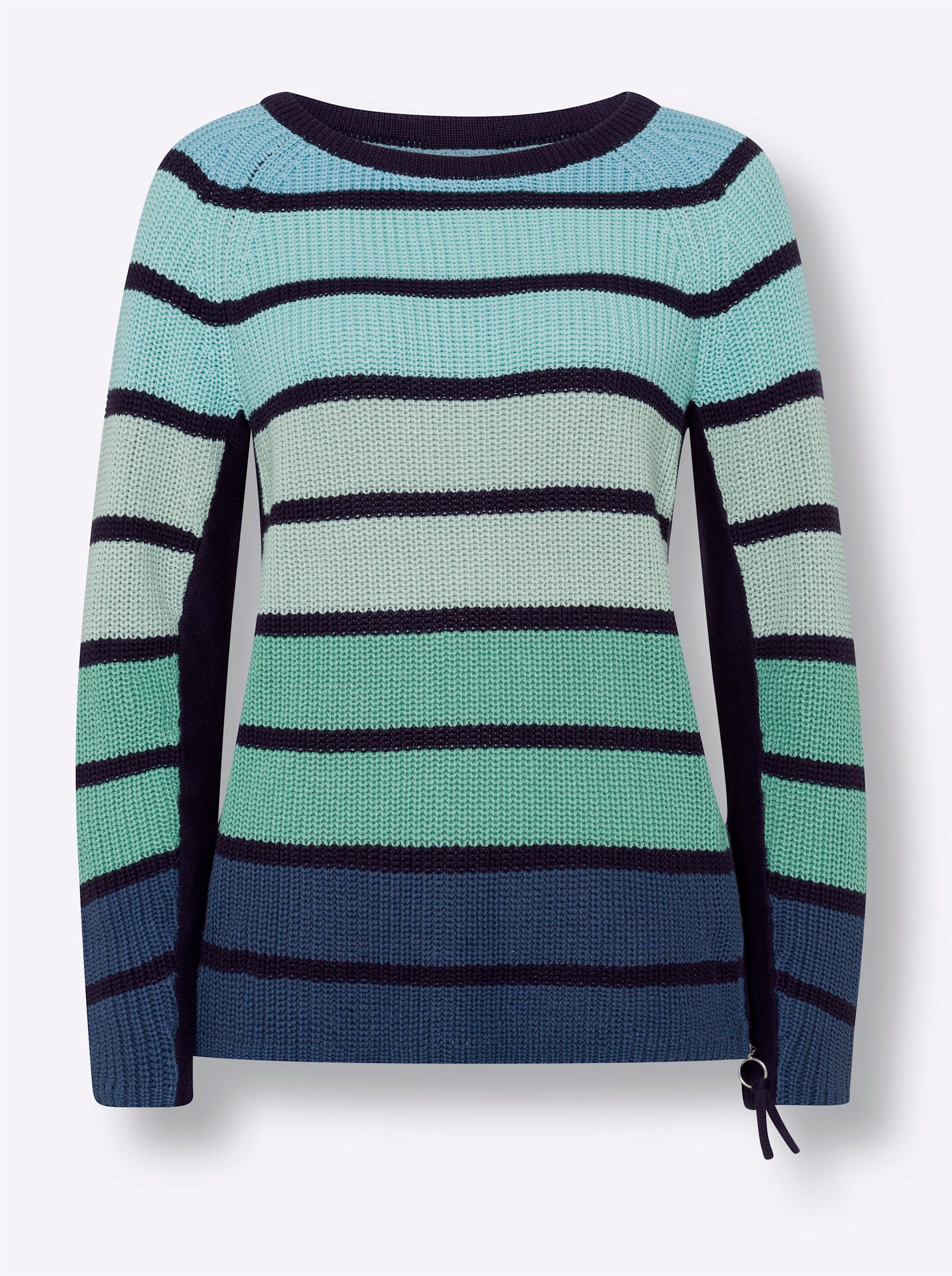 heine Strickpullover Pullover Langarm Mustermix gestrickt, Feinstrick