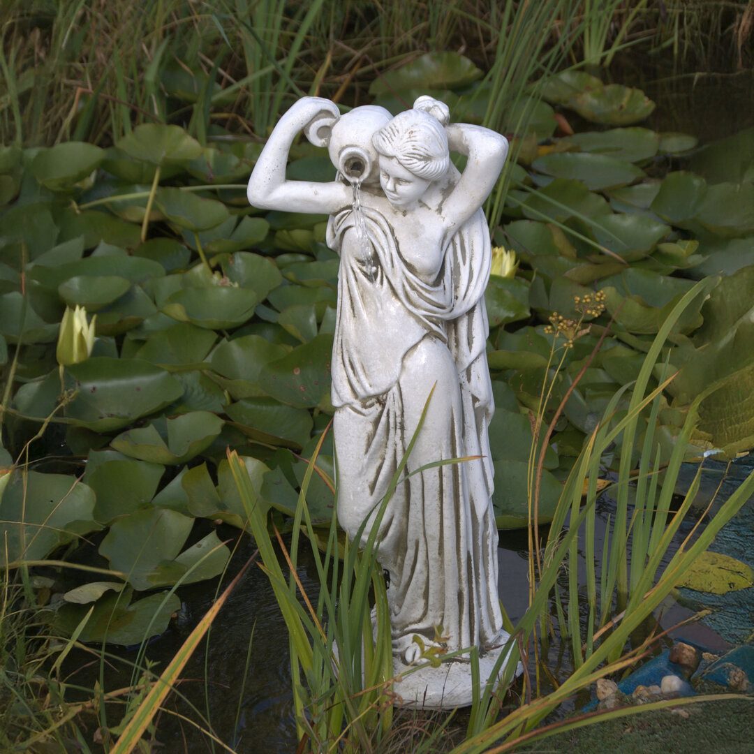 gartendekoparadies.de Gartenfigur Frauenstatue Wasserkrug Steinfigur 76 cm Steinguss 29 kg, Frostsicher