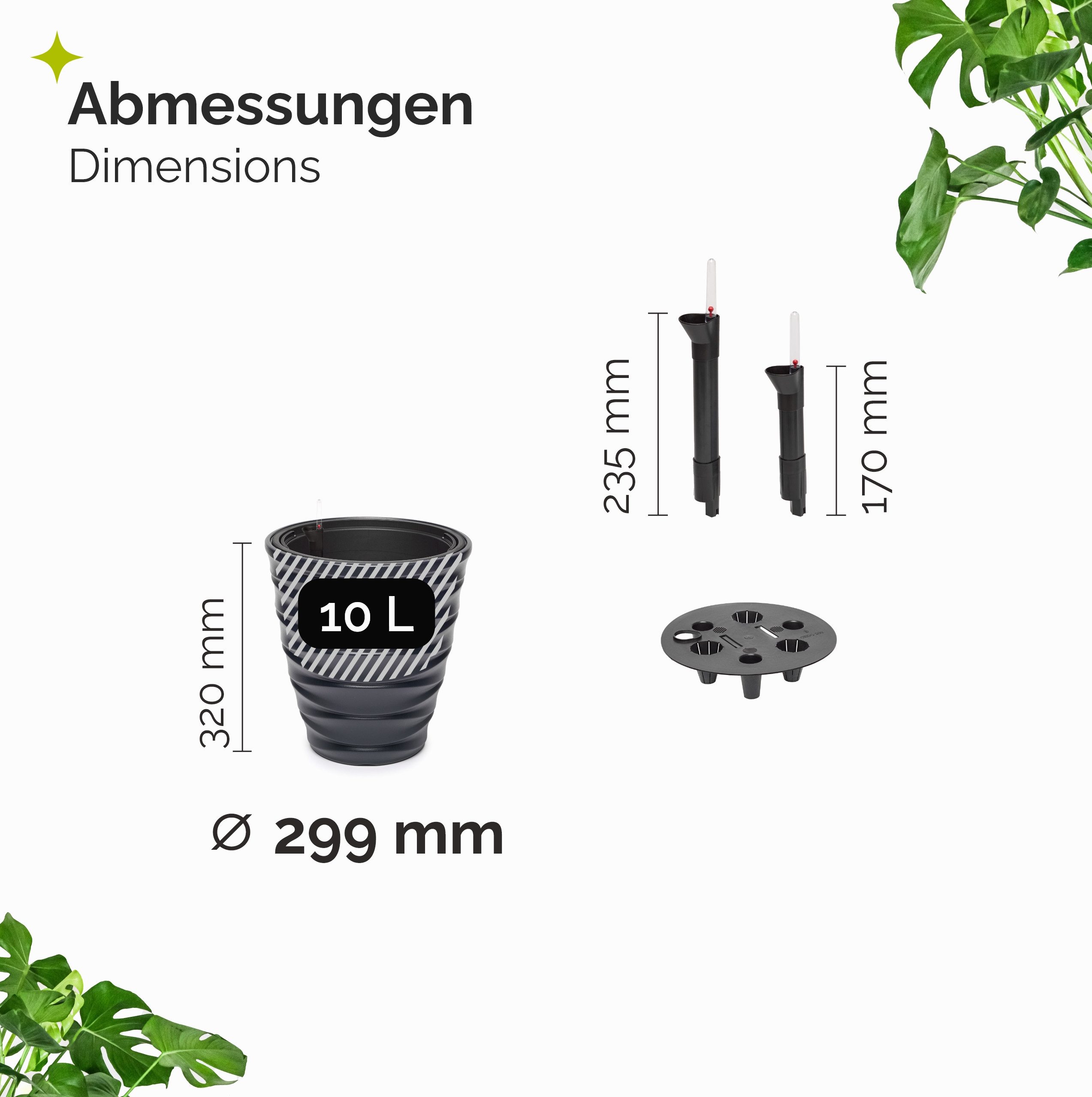 Garronda Blumentopf Blumentopf mit Bewässerungssystem für günstig online kaufen