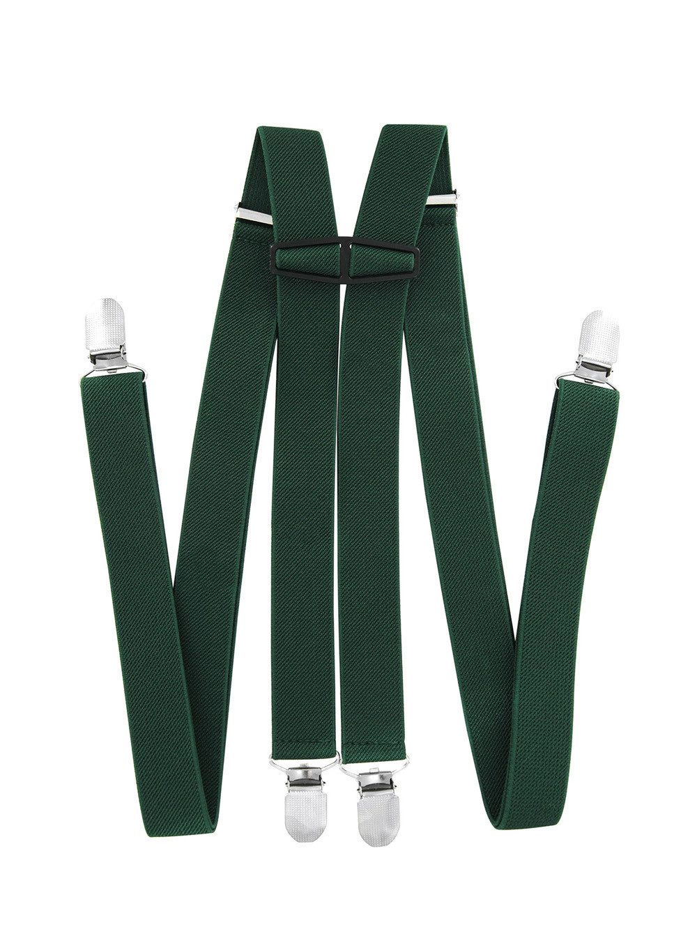 axy Hosenträger Herren Hosenträger 4 Stabile Clips H-Form 2,5cm Breit verstellbar und elastisch 120cm Lang
