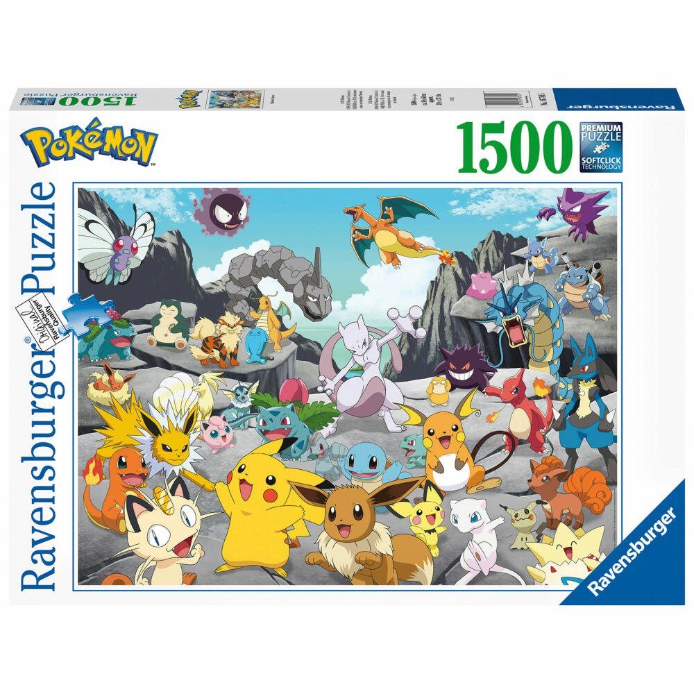 Ravensburger Puzzle Pokémon Classics 1500 Teile, Puzzleteile