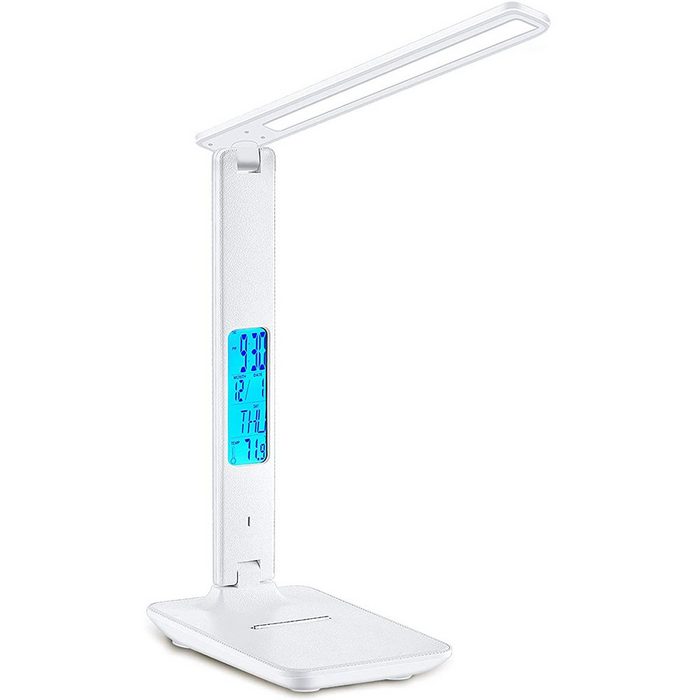 GelldG Schreibtischlampe Schreibtischlampe LED Dimmbare Tischlampe mit LCD-Display