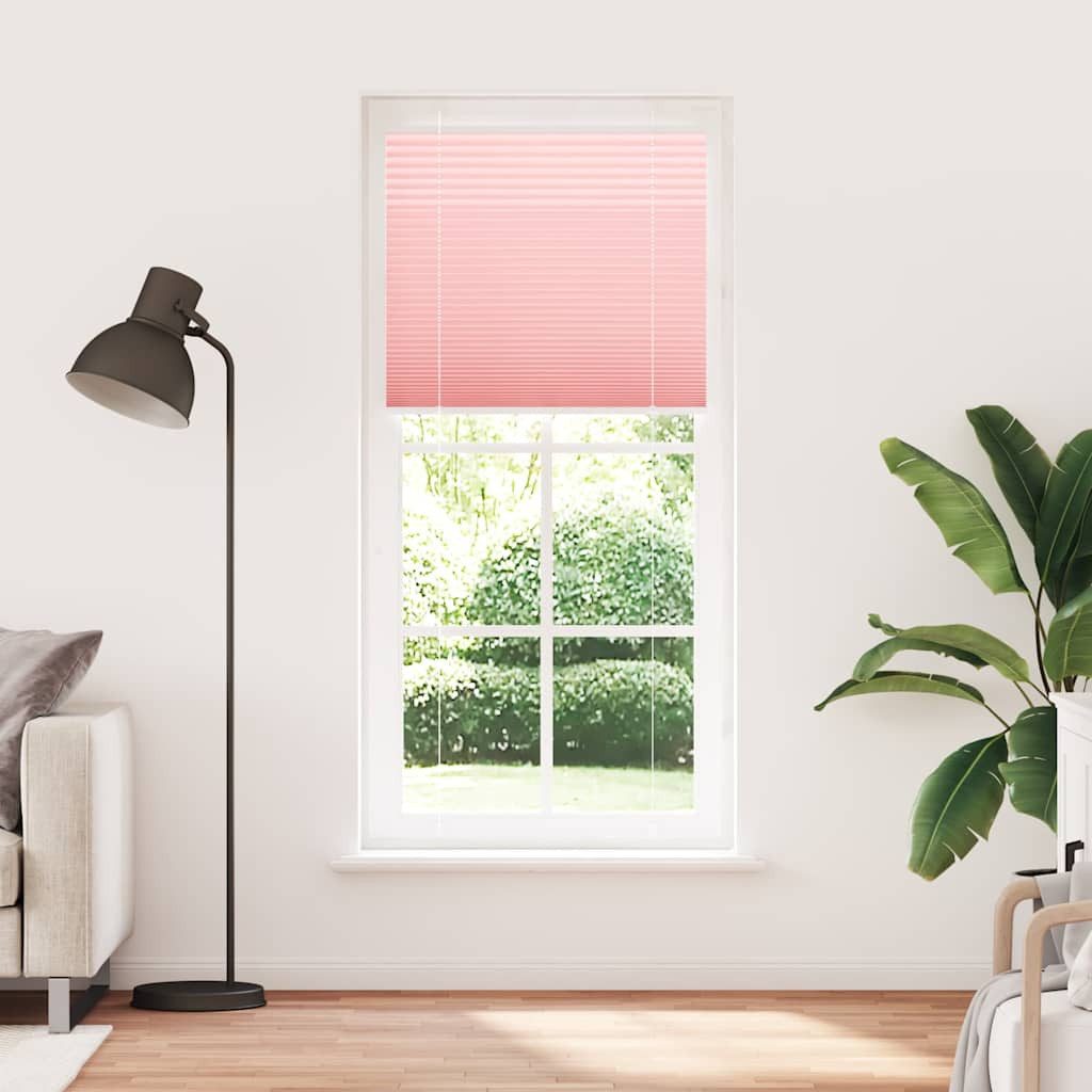 vidaXL Jalousie 90 x 200 cm Plissee Rosa 90x200 cm Stoffbreite 89,4 cm Polyester
