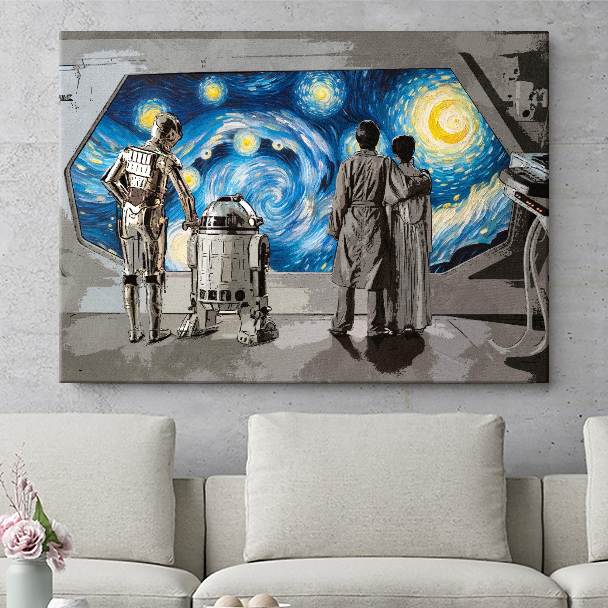Artmazing Leinwandbild Impressionism Strikes Back, XXL Leinwand 120x80, Плакат & Kunstdruck, Impressionism Strikes Back