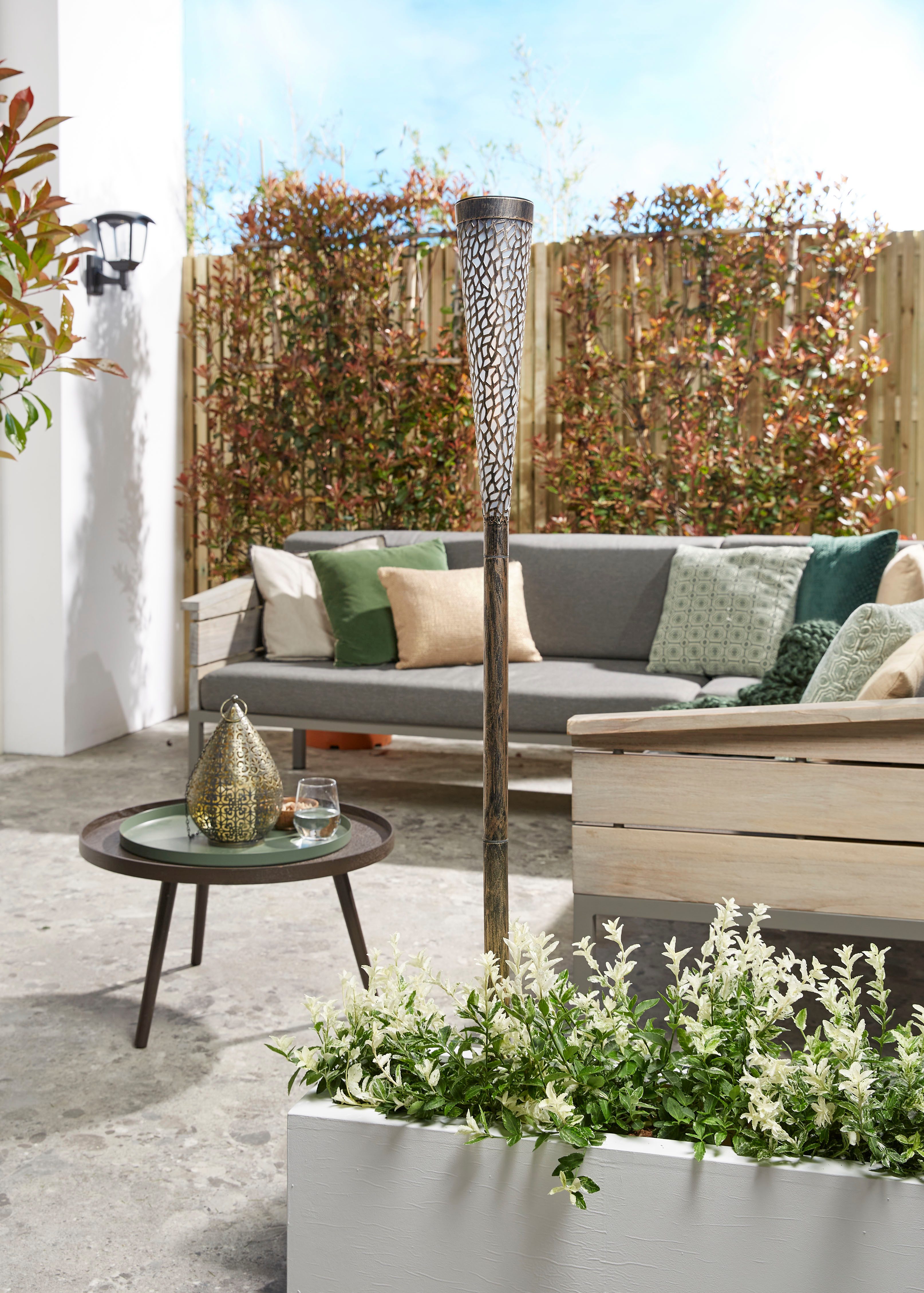 Luxform Gartenleuchte Solar-Gartenfackel - Plymouth - günstig online kaufen