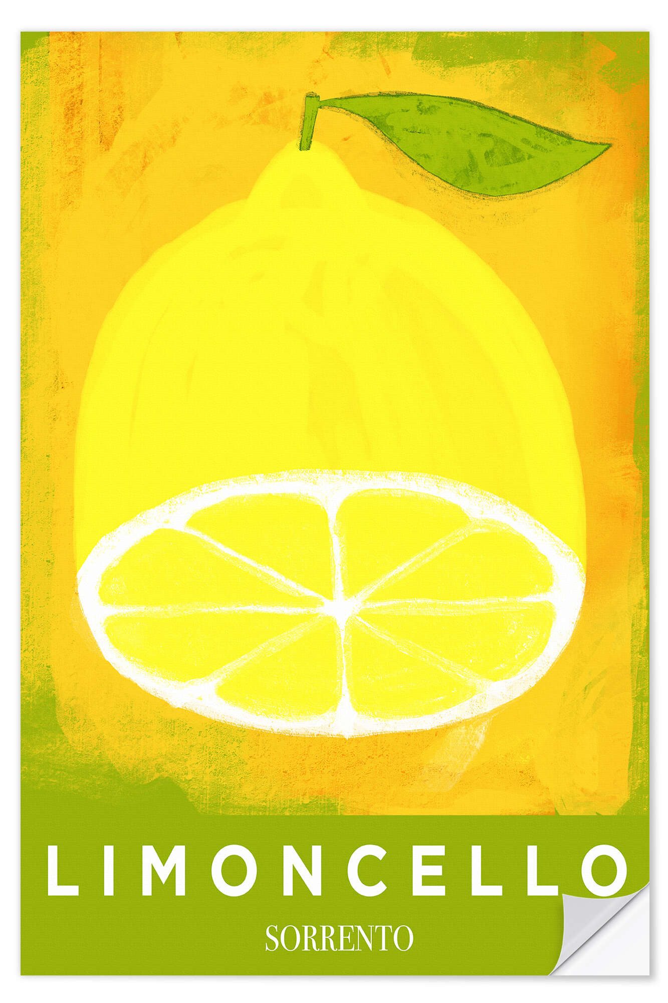 Posterlounge Wandfolie ATELIER M, Italian Limoncello di Sorrento, Küche Modern Illustration