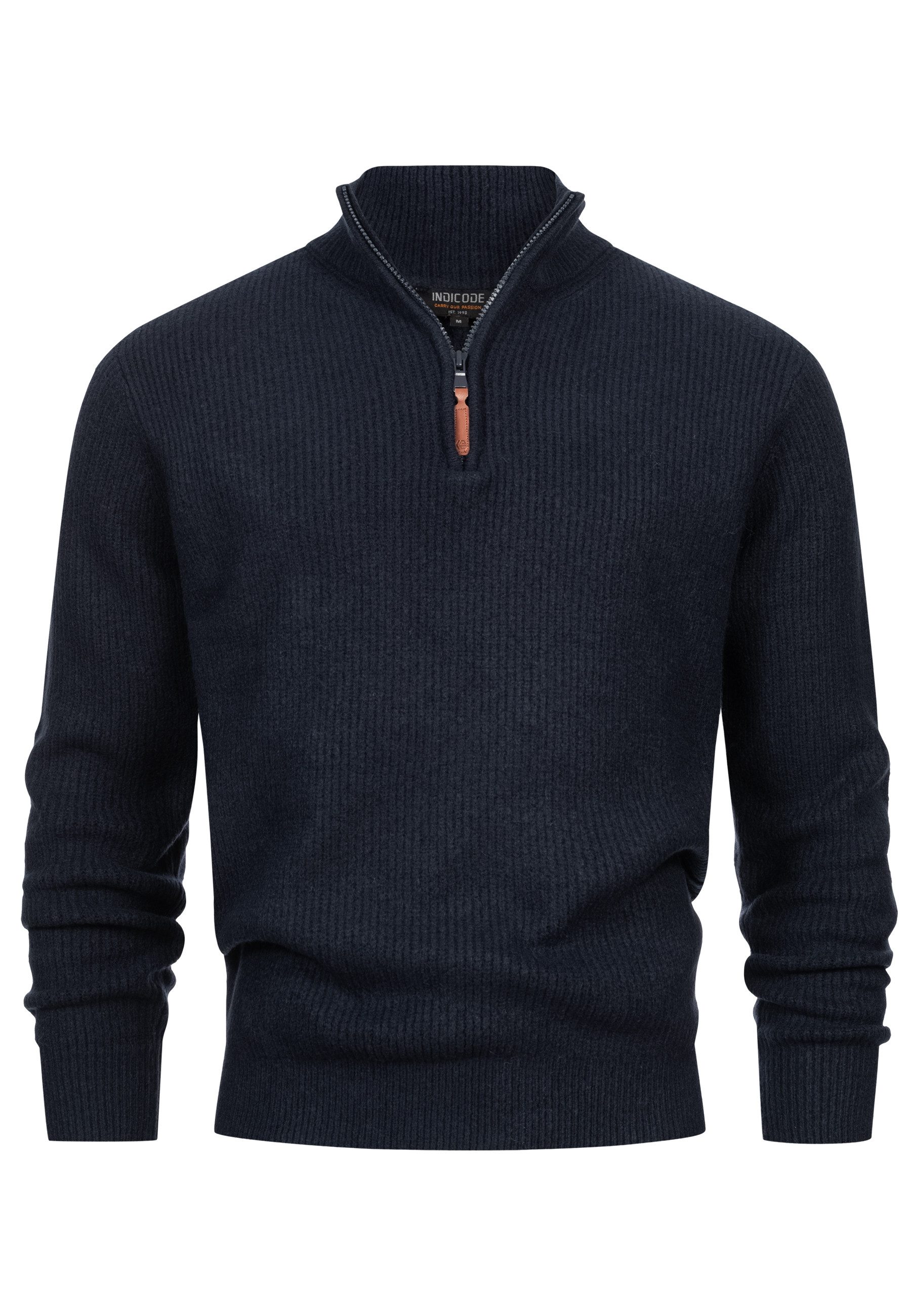Indicode Strickpullover Herren INPeace Half Pullover Herrenpullover mit Ste günstig online kaufen