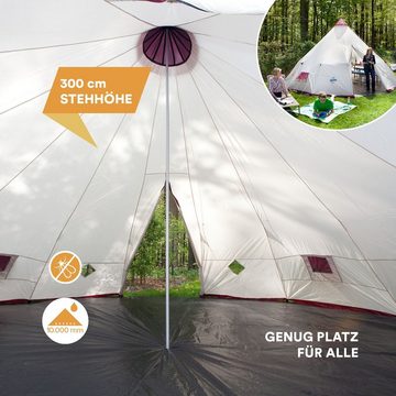 Skandika Tipi-Zelt Kota 550 Zelt Outdoor, Campingzelt für bis zu 12 Personen