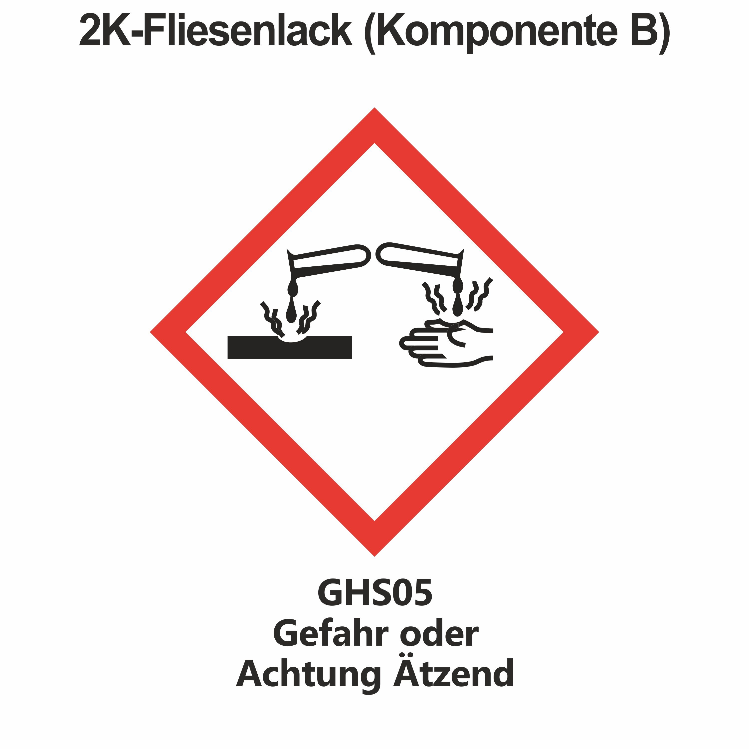 WO-WE Fliesenlack 2,5-20Kg, Epoxidharz RAL Fliesen 3000 Feuerrot Seidenglänzend, Fliesenfarbe Bodenfliesen W712, 2K Lack