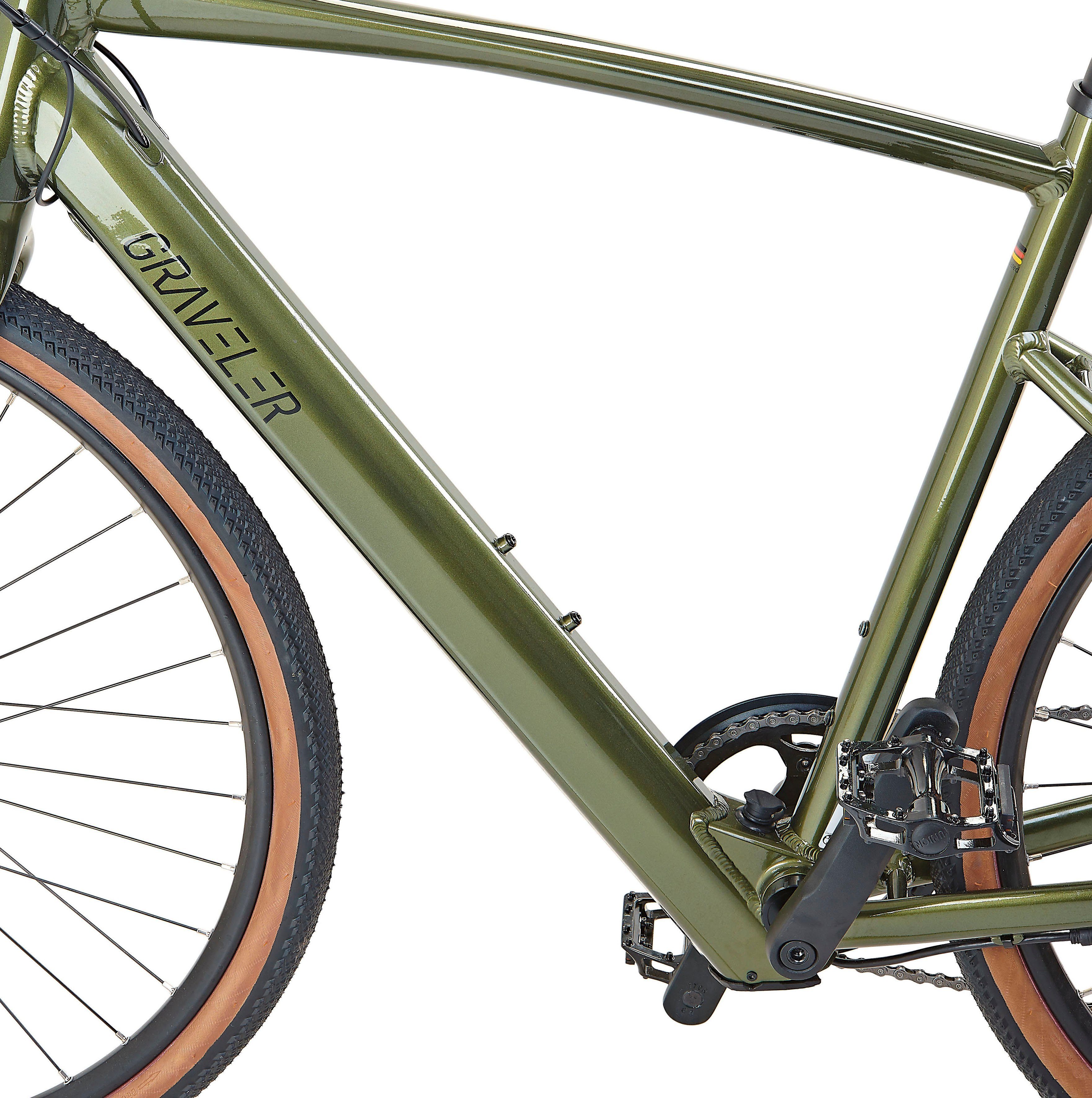 Prophete E-Bike Gravelbike Graveler 1.0, 8 Gang Shimano, Kettenschaltung, Heckmotor, 360 Wh, Pedelec, Elektrofahrrad für Herren