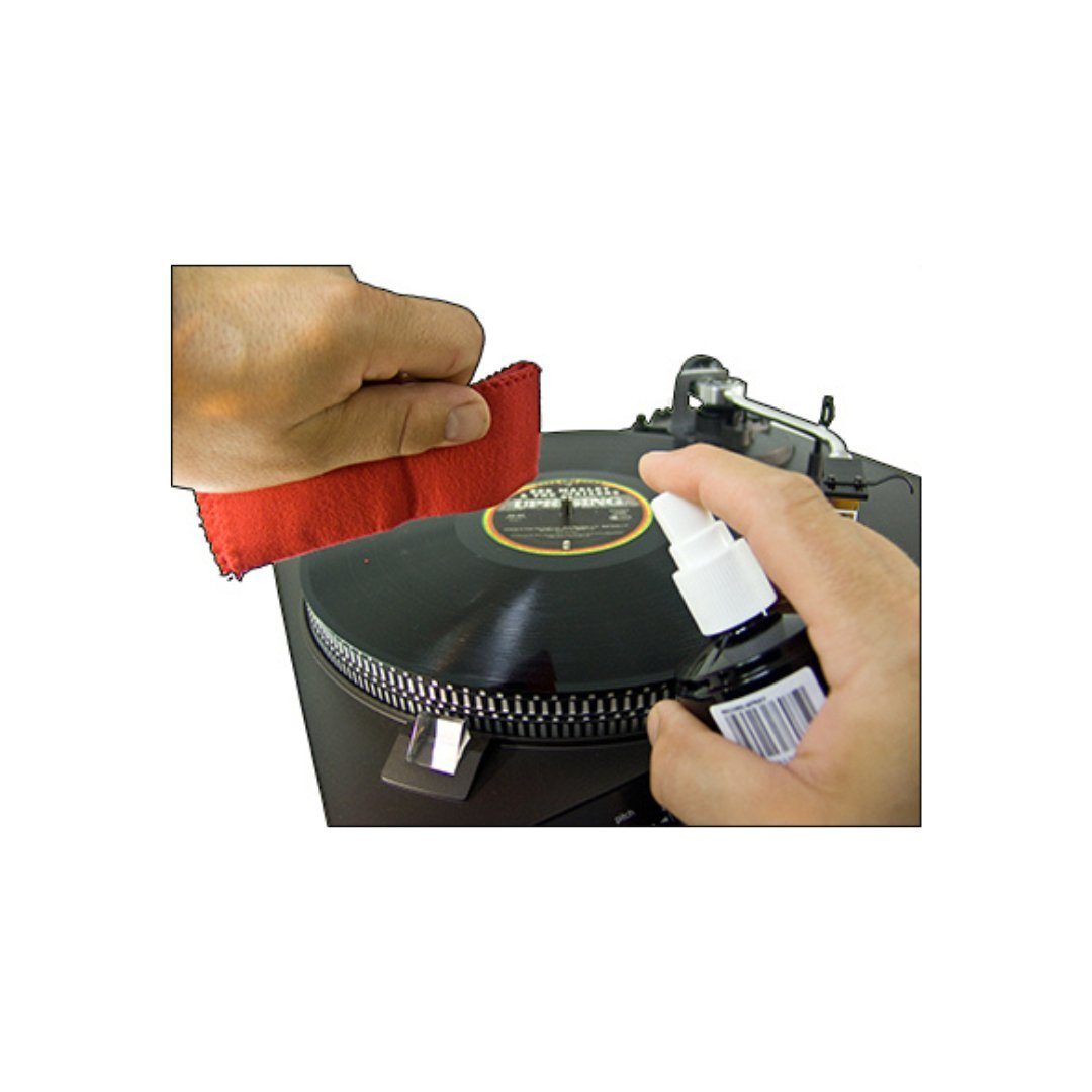 Analogis Schallplatten-Reinigungsspray (antistatisch, inkl. Reinigungstuch) Plattenspieler