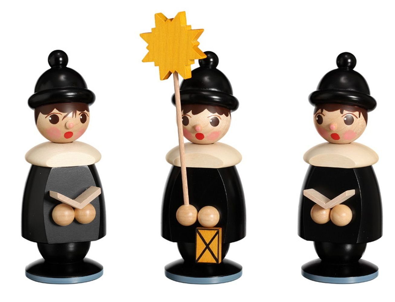 Sammelfigur Miniaturfiguren 3 Kurrendefiguren schwarz Höhe 14,5cm NEU