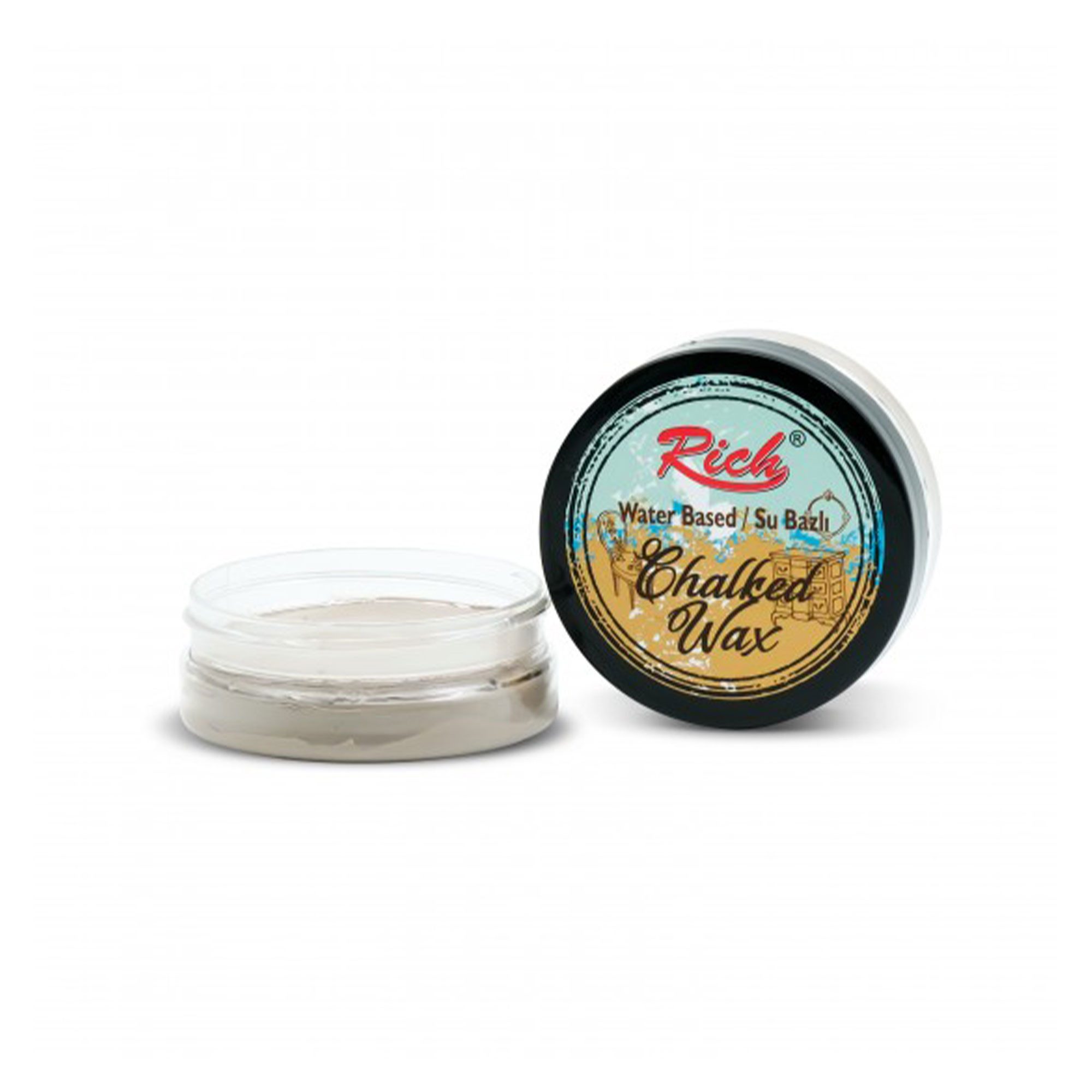 RICH Bastelfarbe Rich Chalked Wax - Kreidewachs Möbelwachs Transparent 50ml